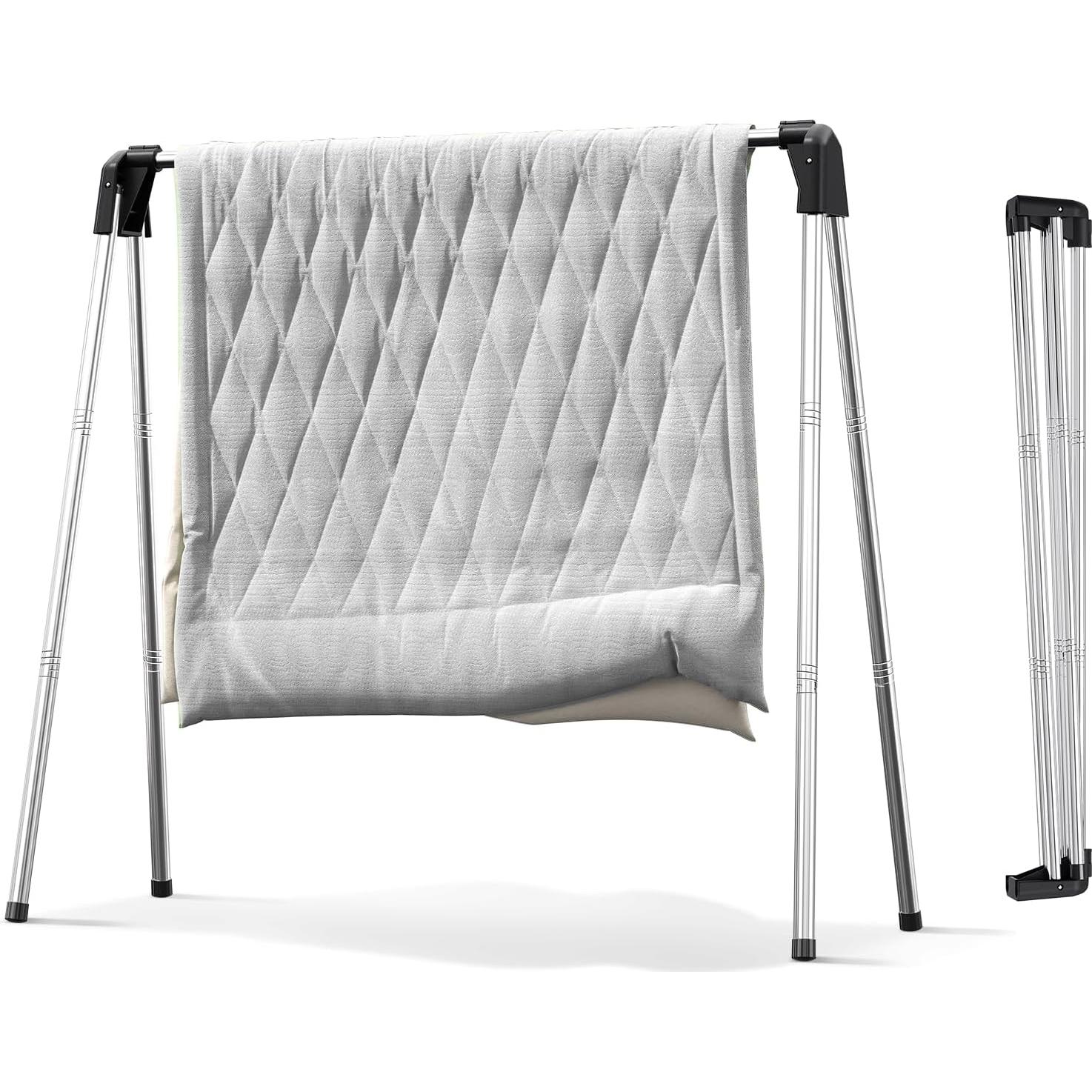 Estante Plegable para Secar Ropa APEXCHASER 123.4 cm Acero Inoxidable