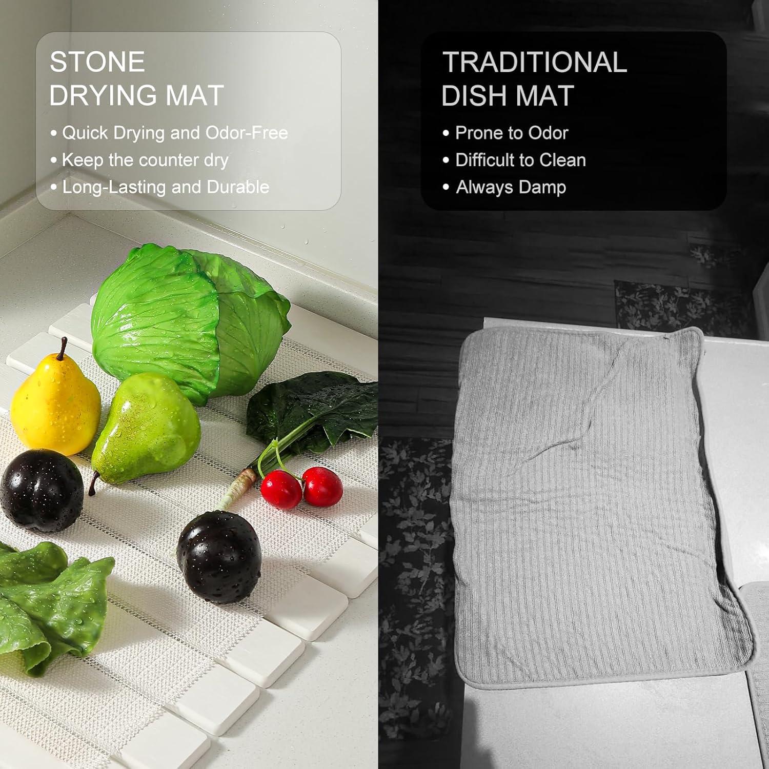 Alfombrilla de Secado de Piedra Diatomácea Trendygeminis 61x41cm