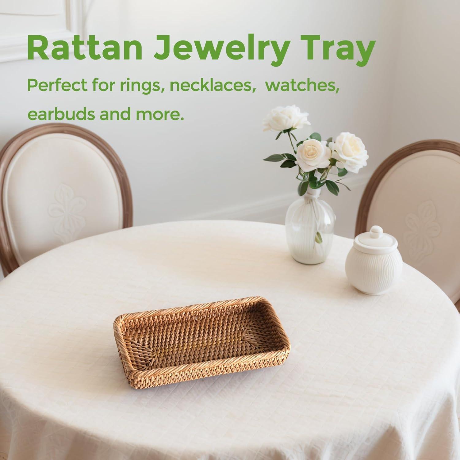 Bandeja de Mimbre Natural S310 Rectangular 25.4x12.95 cm