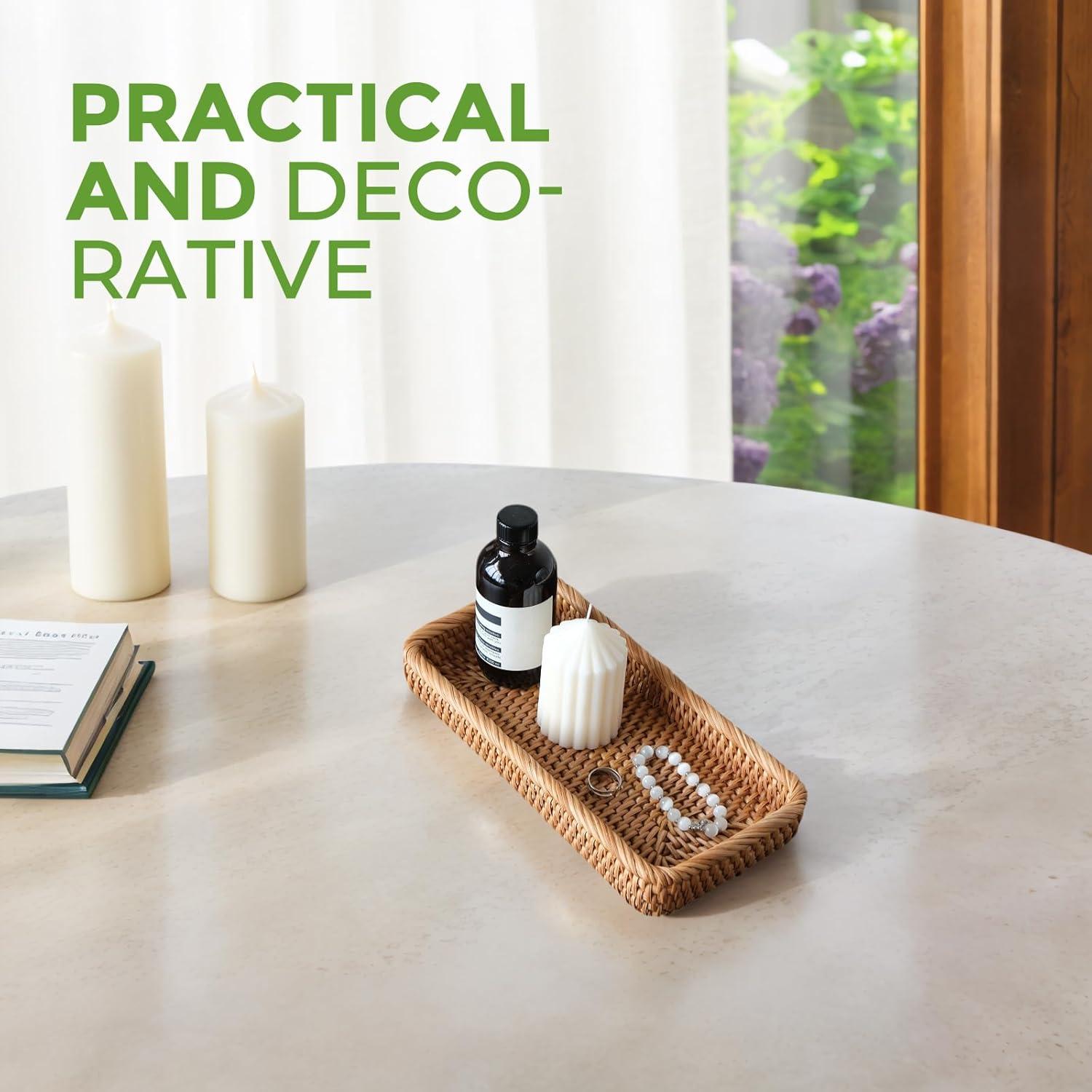 Bandeja de Mimbre Natural S310 Rectangular 25.4x12.95 cm