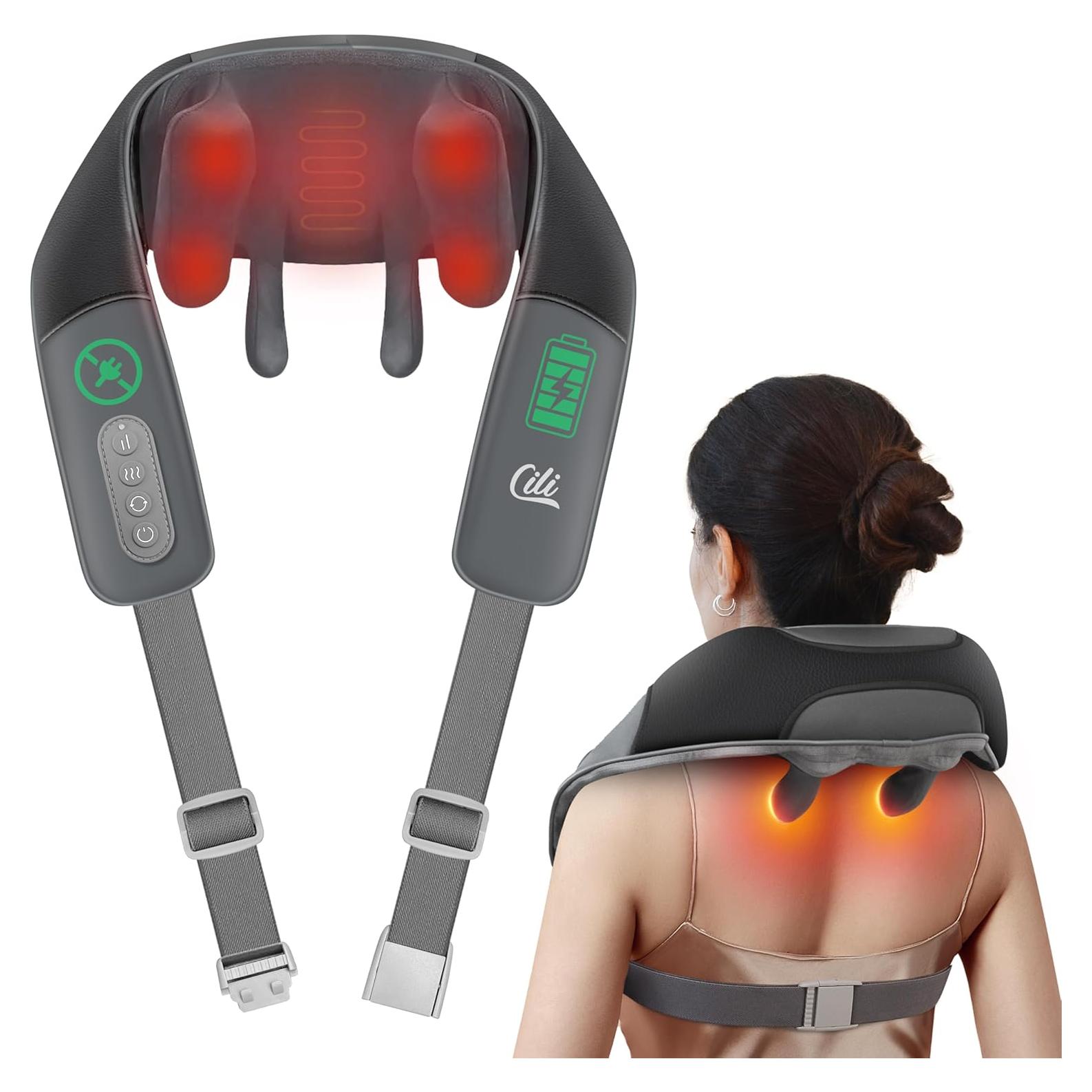 Masajeador de Cuello Inalámbrico CILI CL-6826 con Calor 4D