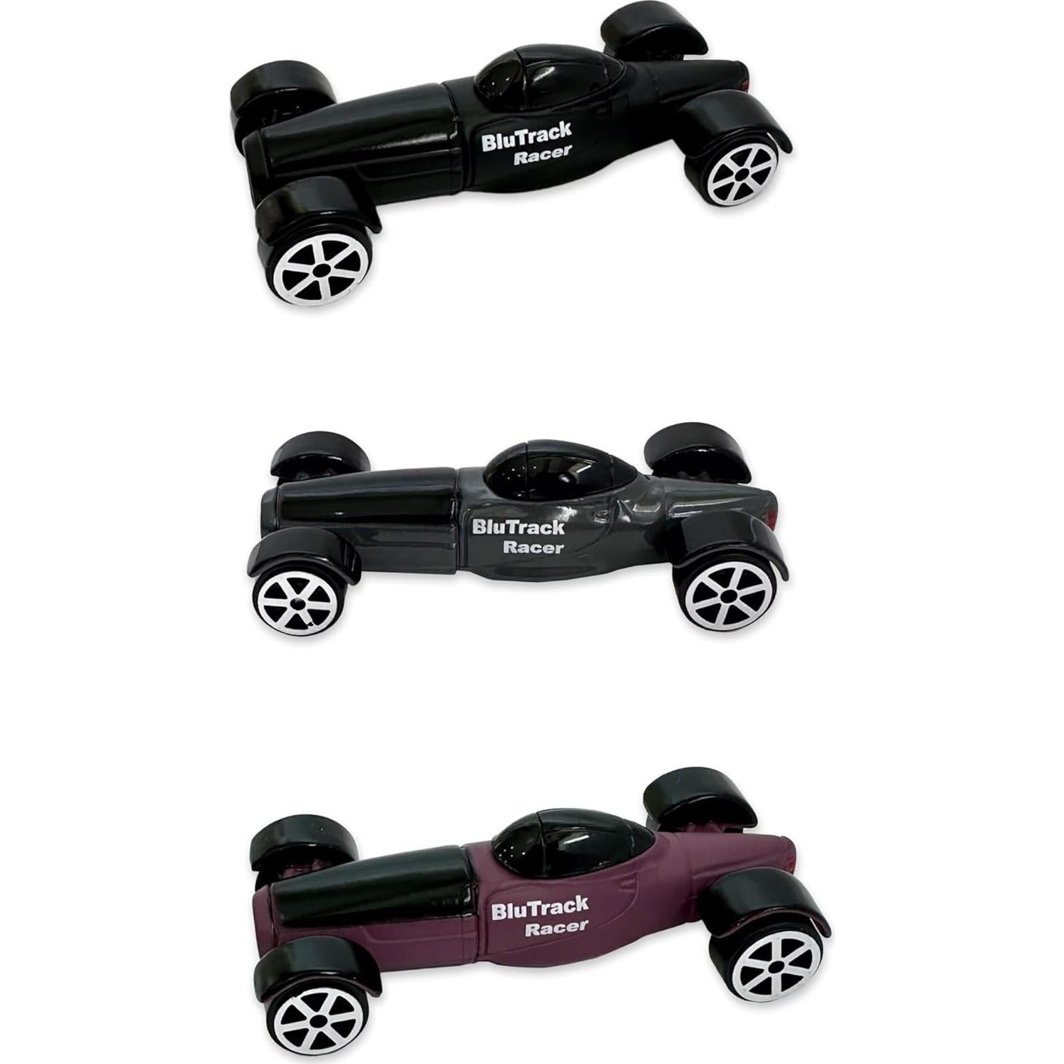 BluTrack Racers Paquete de 3 Coches Escala 1/64 Medianoche