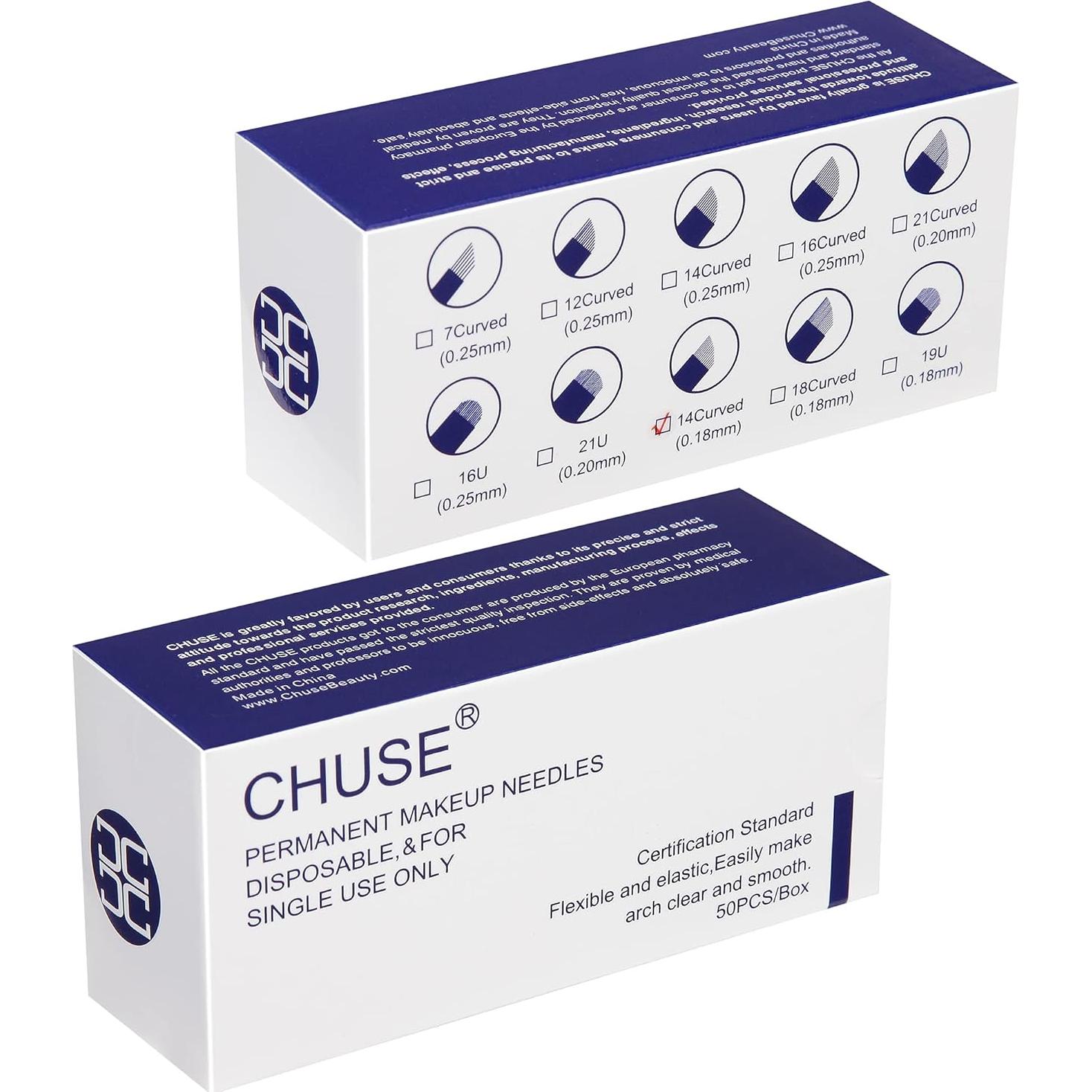 Microblades CHUSE 14 Curvado 0.18mm - 50 Piezas Estériles