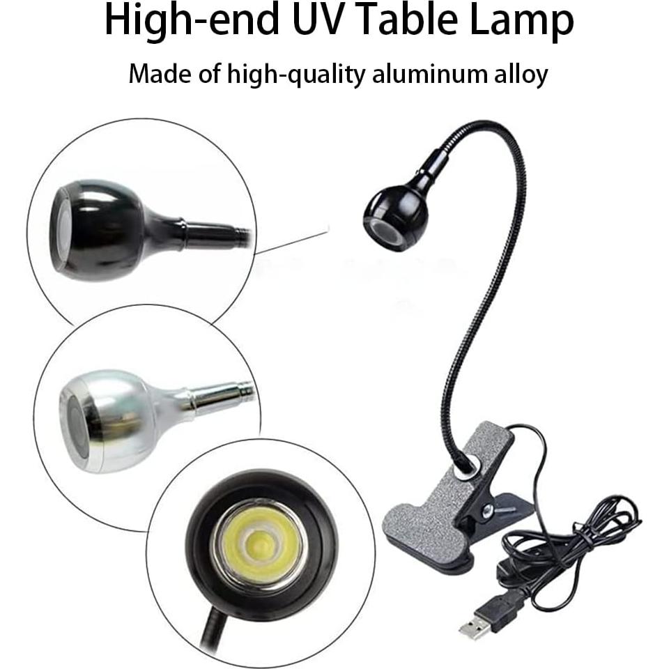 Lámpara UV para Uñas de Gel Brokimis 3W Flexible con Pinza