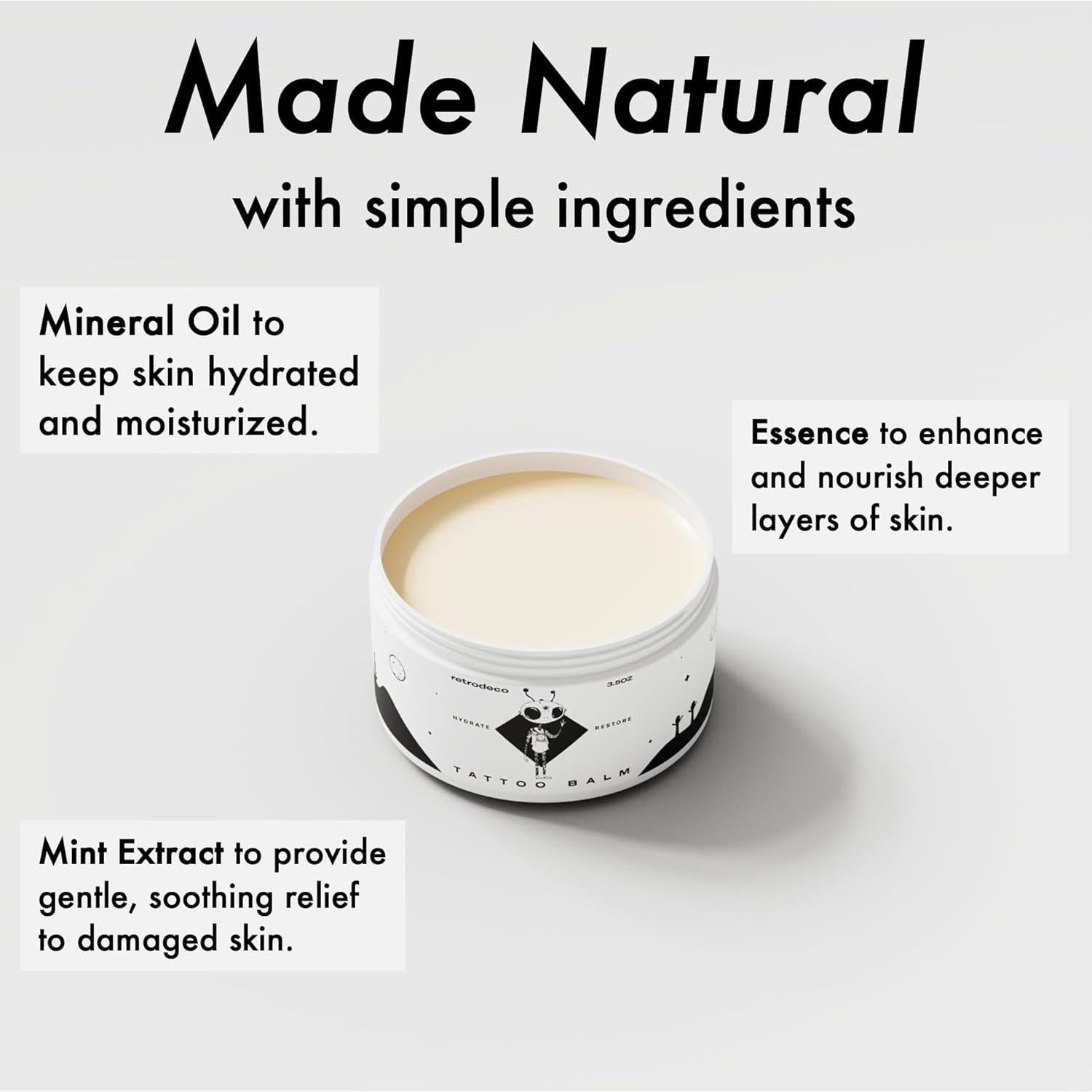 Bálsamo Reparador para Tatuajes RetroDeco 99.22 g - Hidrata y Protege
