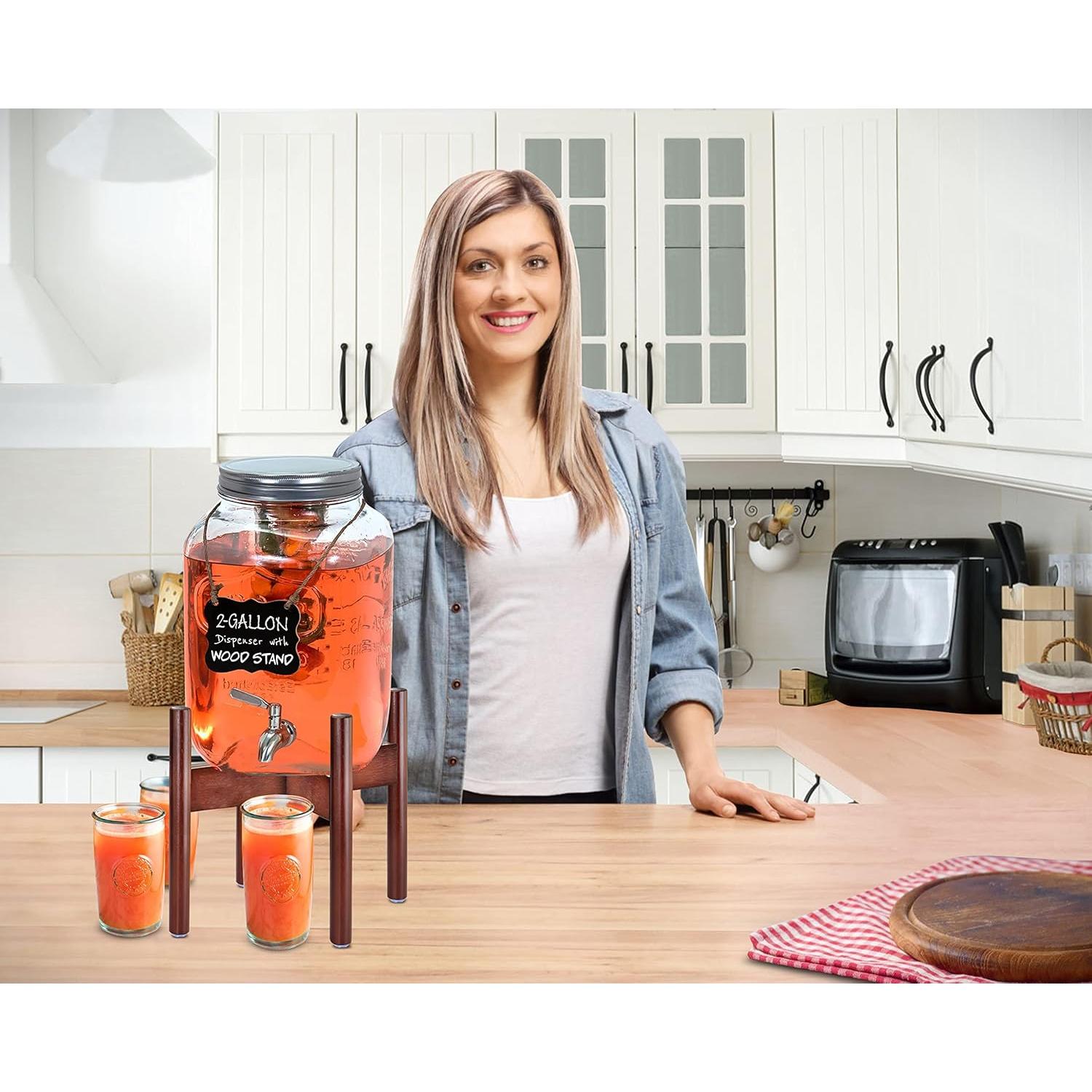 Soporte Ajustable para Dispensador de Bebidas ZPirates - Madera Oscura