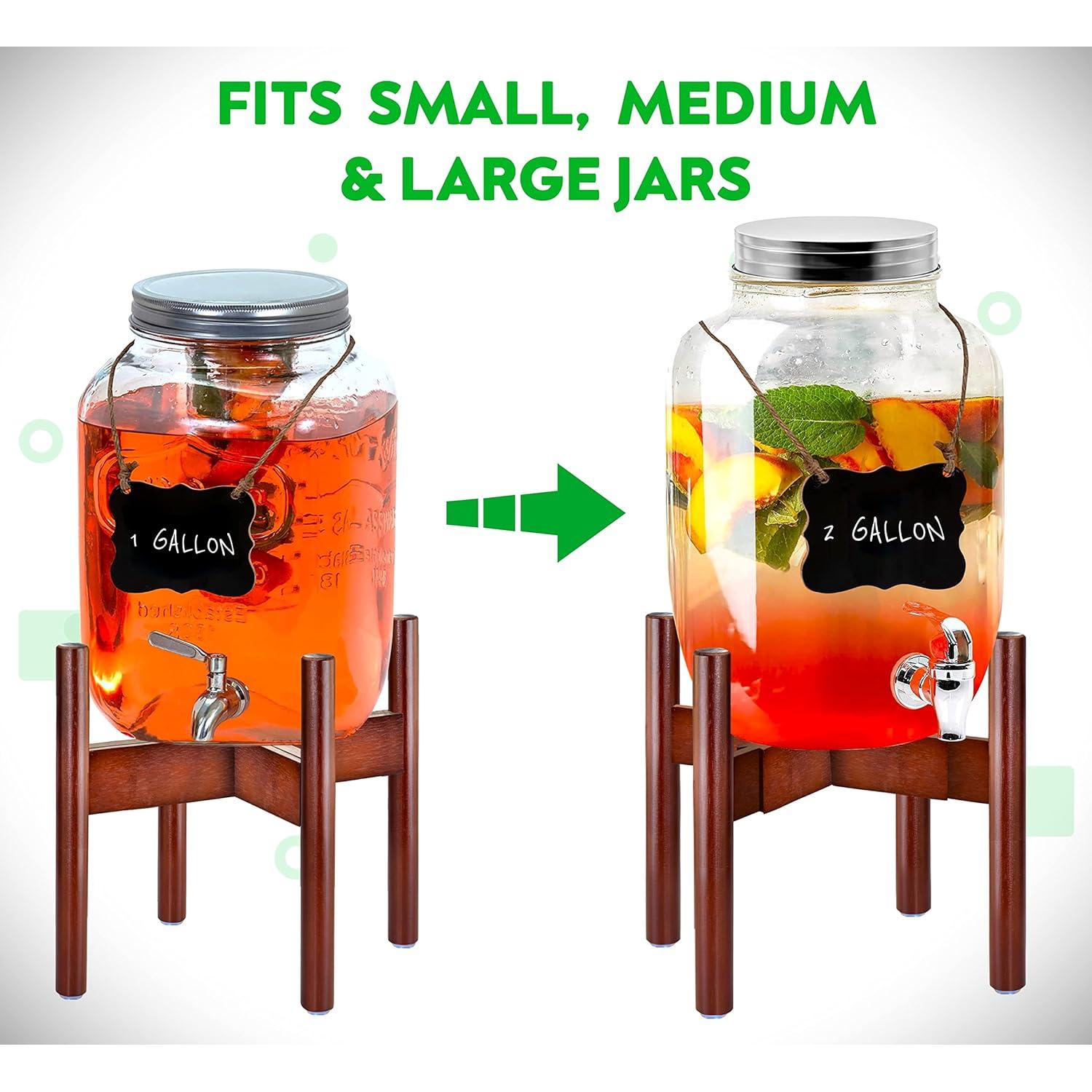 Soporte Ajustable para Dispensador de Bebidas ZPirates - Madera Oscura