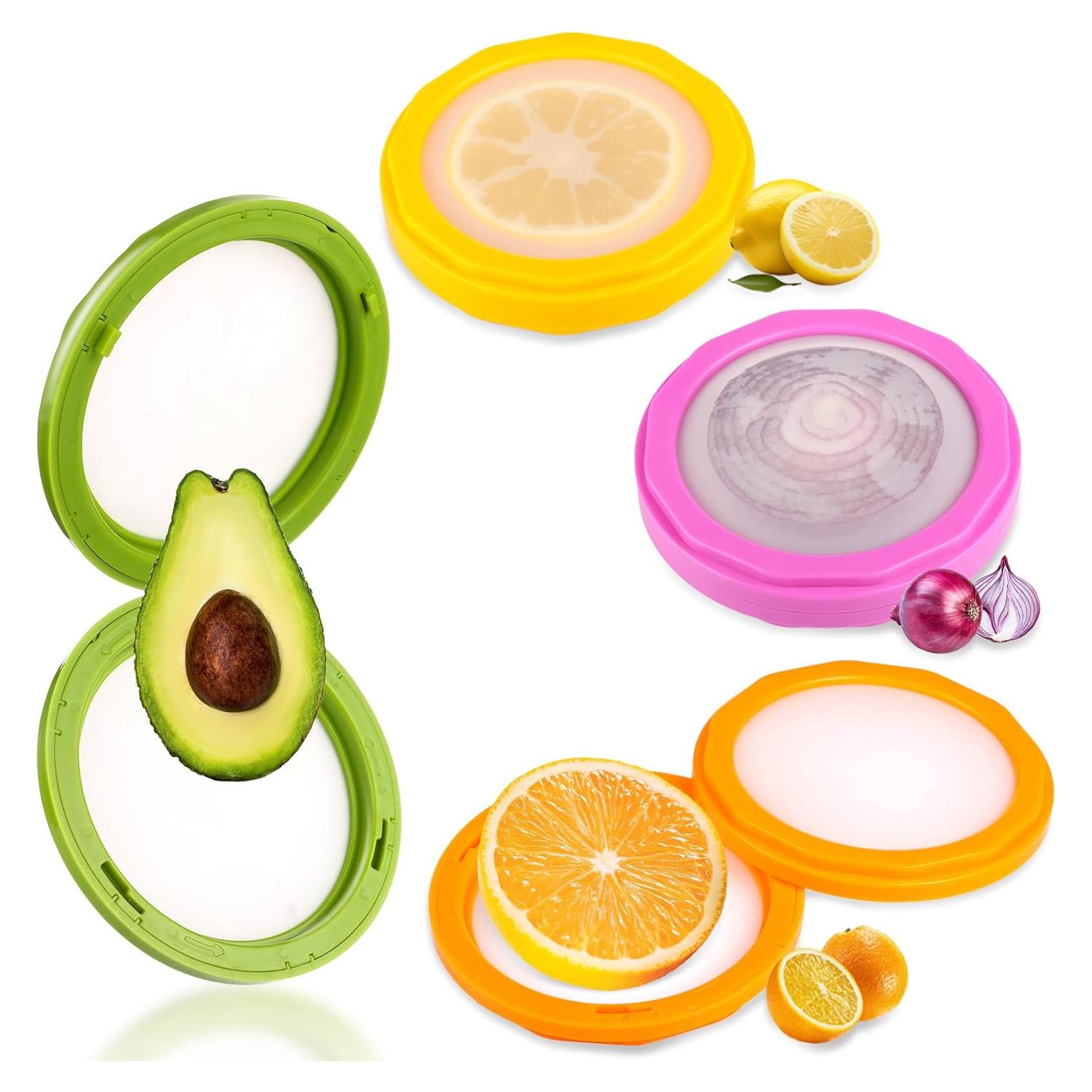 4 Contenedores de Almacenamiento de Silicona Yomarket para Frutas