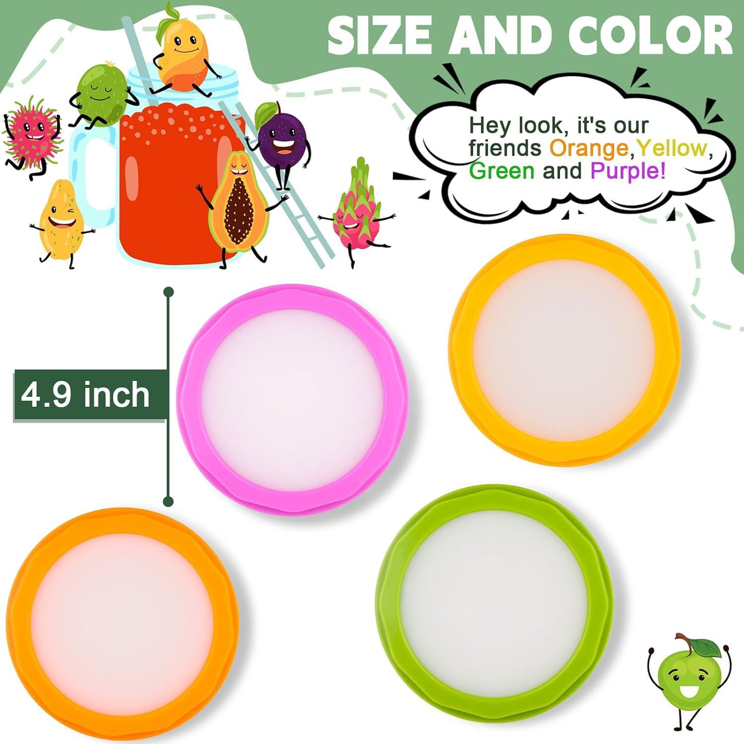 4 Contenedores de Almacenamiento de Silicona Yomarket para Frutas