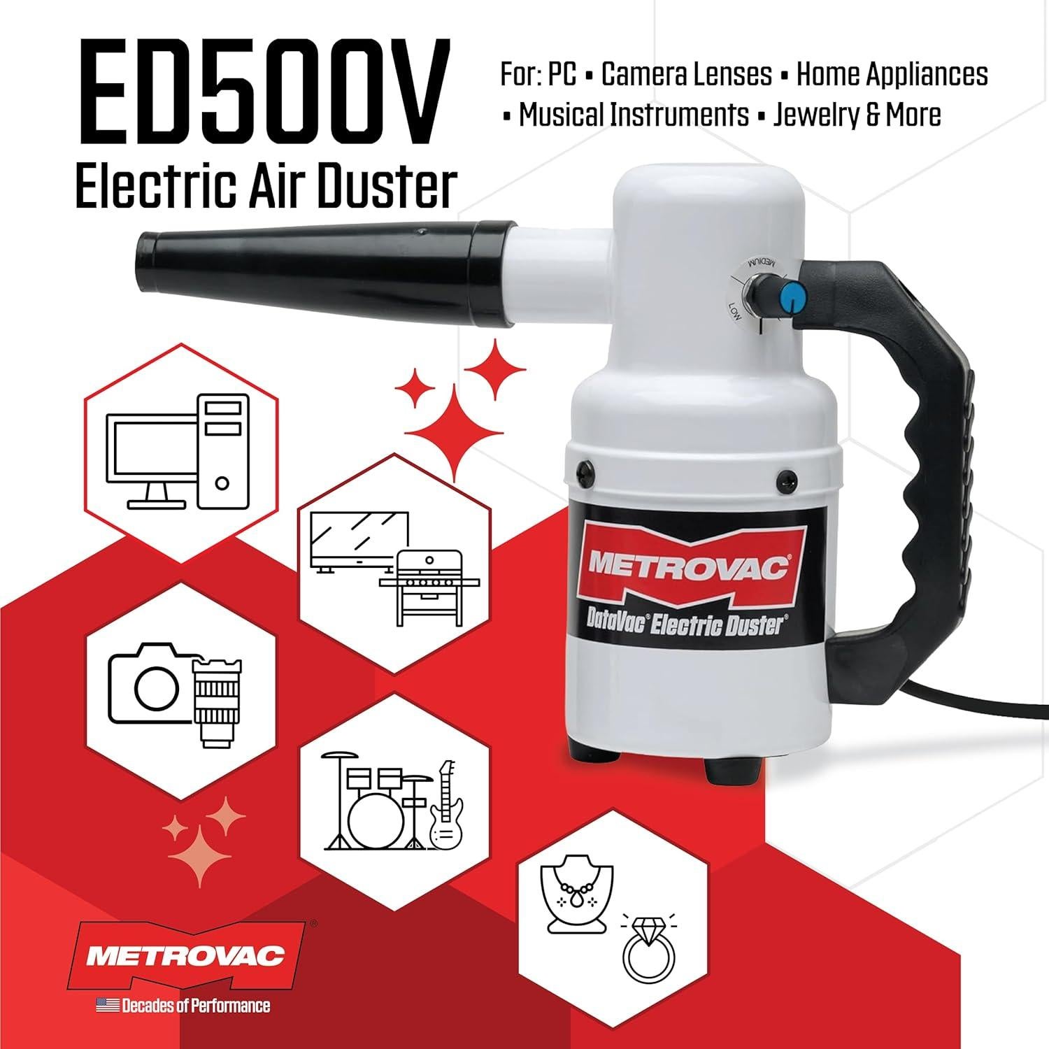 Soplador Eléctrico METROVAC ED-500V con Control de Velocidad