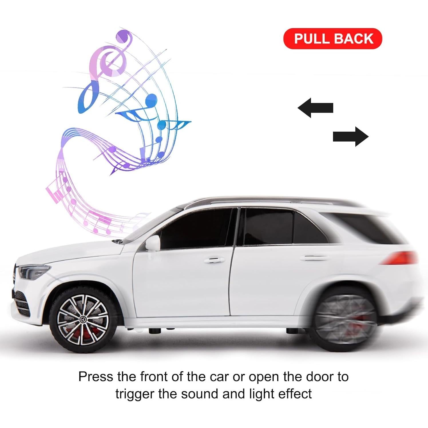 Coche de Juguete Benz GLE 350 WAKAKAC 1/24 con Sonido y Luz