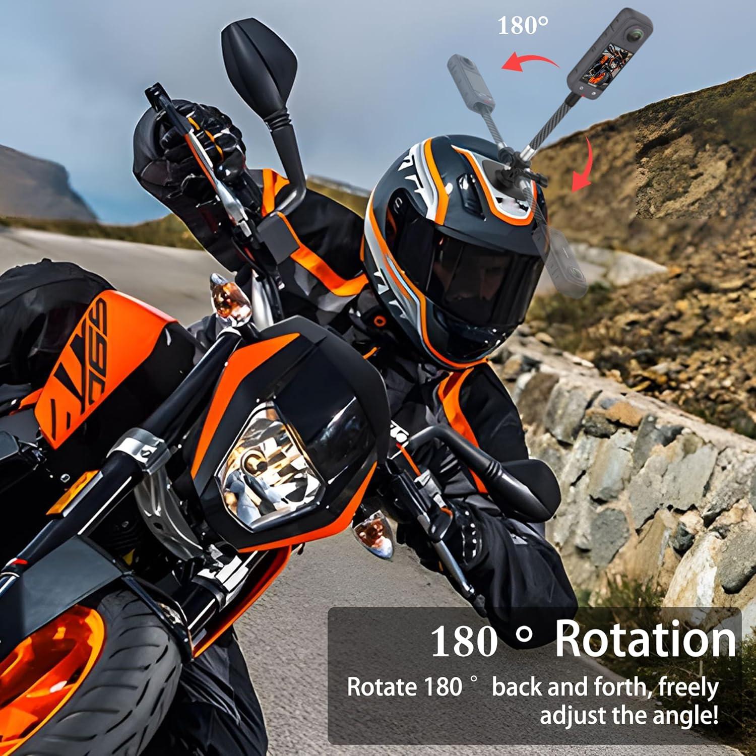 Kit de Brazo de Extensión de Fibra de Carbono NUOBAKE para GoPro e Insta360