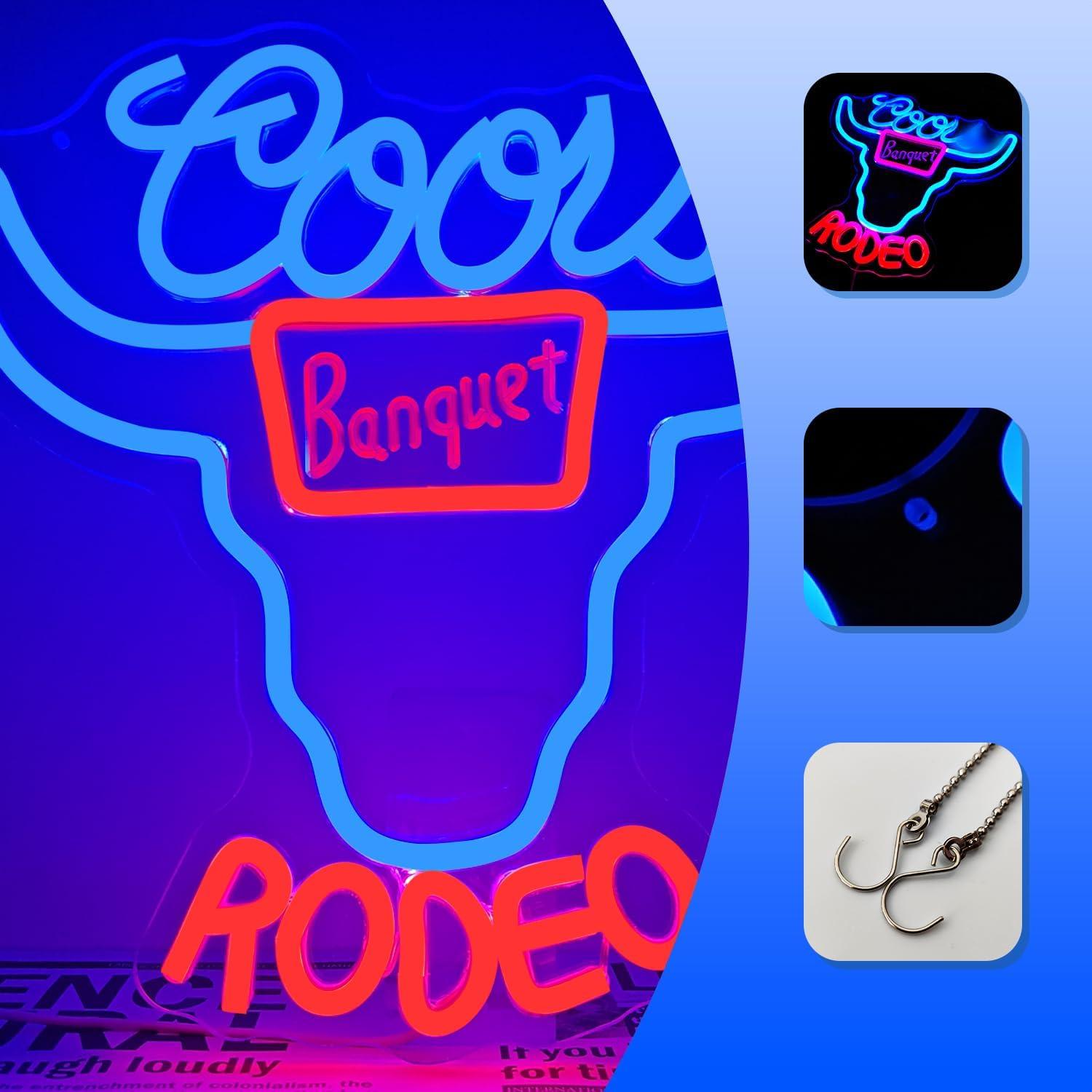 Luz de Neón Regulable JooeTuu Cerveza Azul 31.5x32.3cm