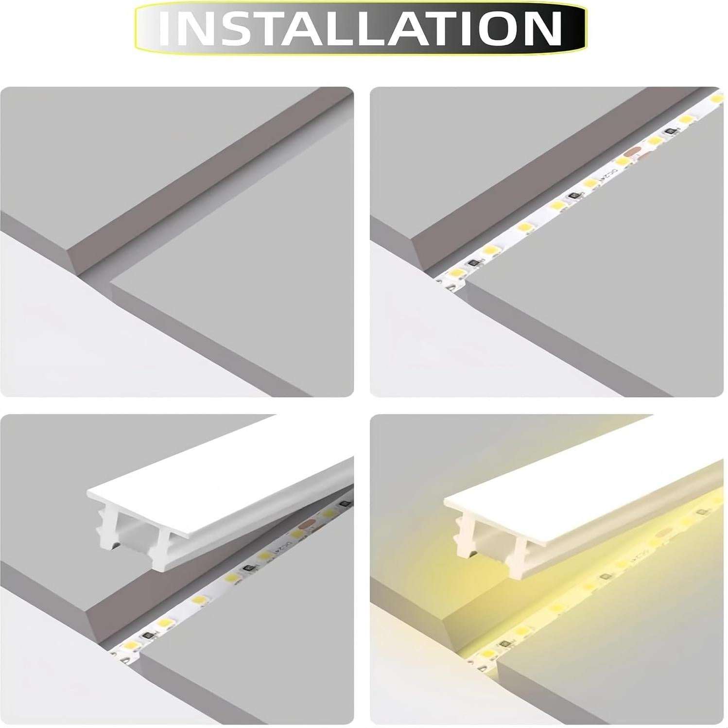 16.4Ft/5M Silicone LED Channel System, Aluminum Profile Substitutes 16x16mm DIY LED Neon Rope Light IP67 Waterproof for 6-12mm LED Strip Light Installation, for Indoor Outdoor Ambient Decor