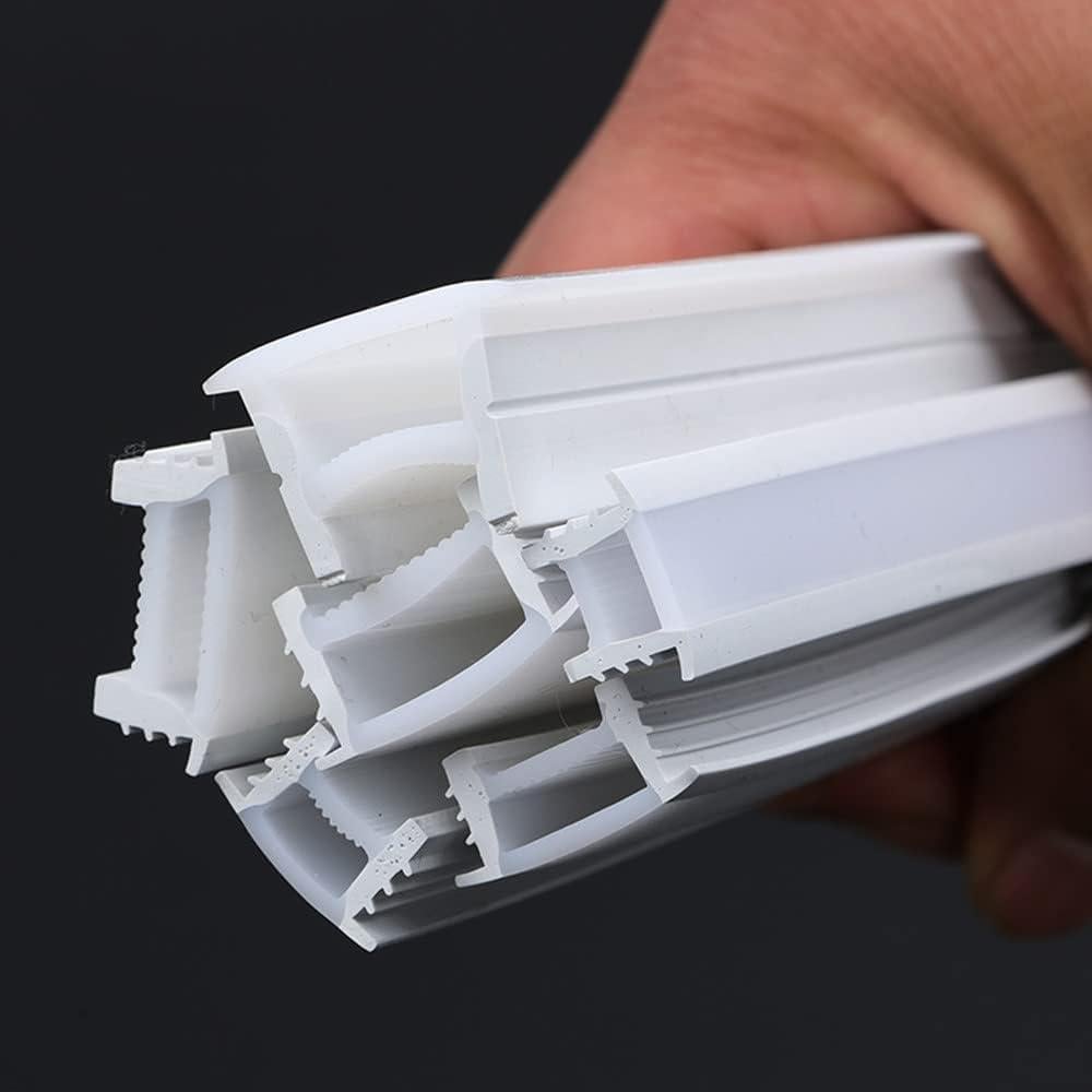 16.4Ft/5M Silicone LED Channel System, Aluminum Profile Substitutes 16x16mm DIY LED Neon Rope Light IP67 Waterproof for 6-12mm LED Strip Light Installation, for Indoor Outdoor Ambient Decor