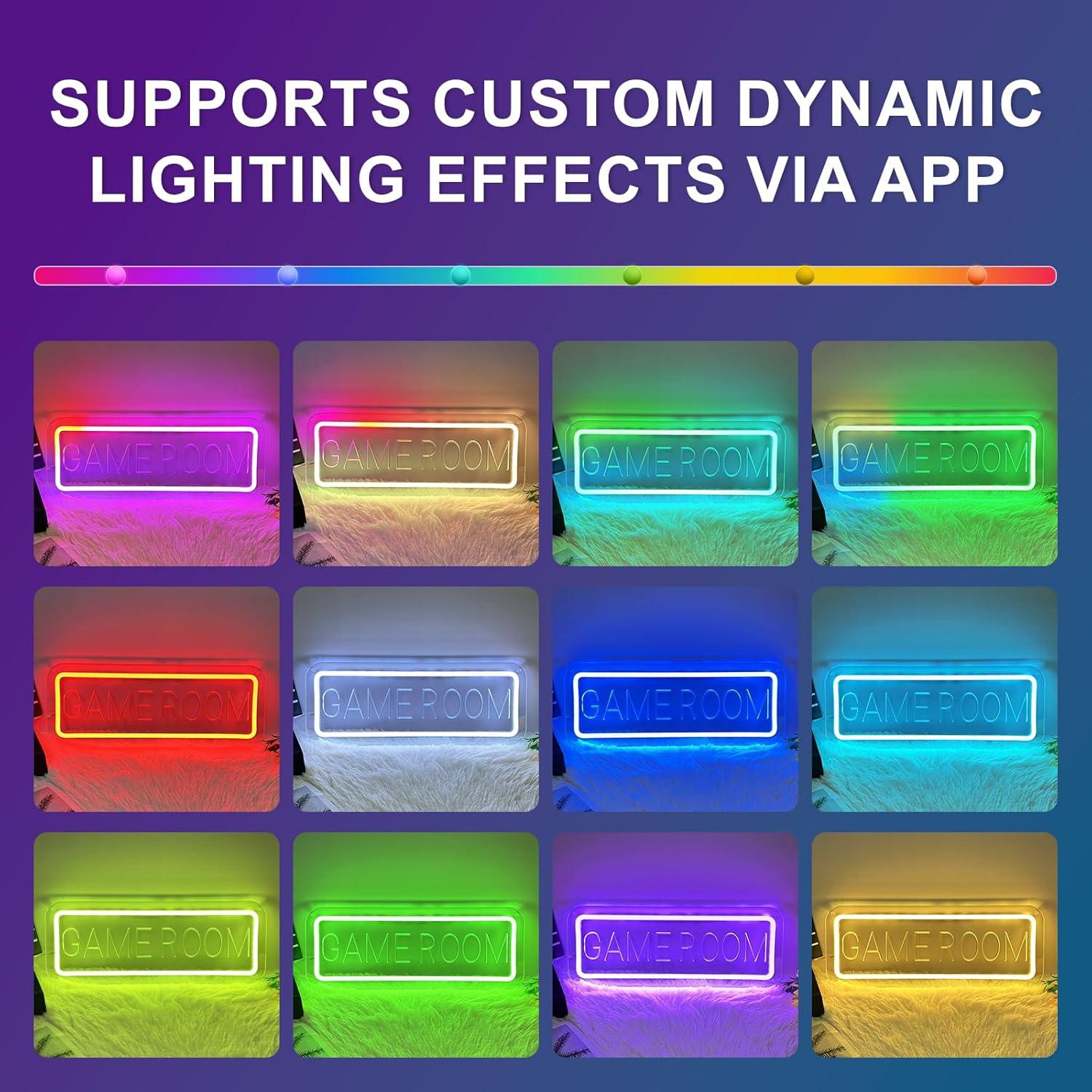 Cartel Neon LED Brochao Sala de Juegos Colorido 39.9x15cm