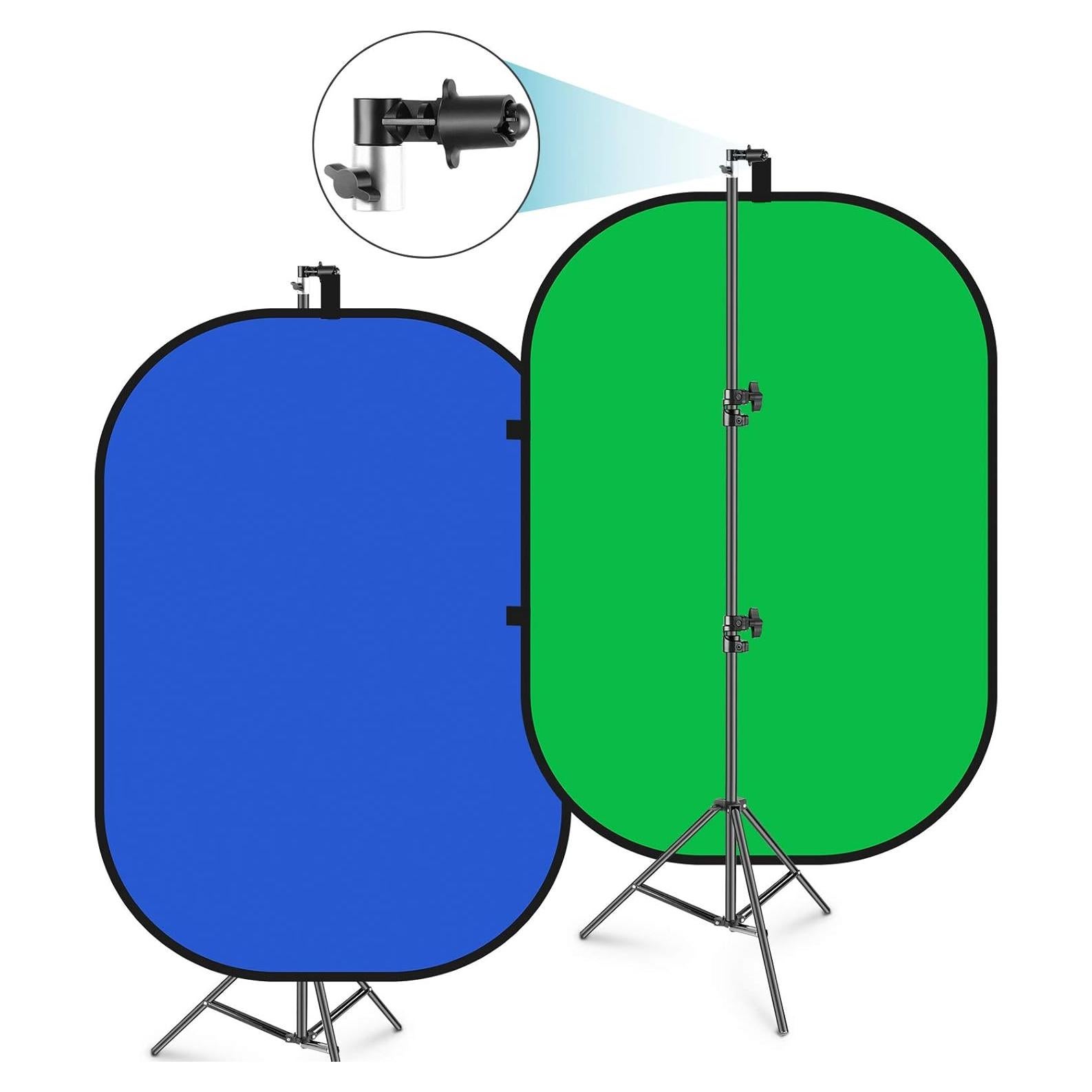 Fondo Chromakey Plegable Neewer 2-en-1 Verde Azul 150x200cm