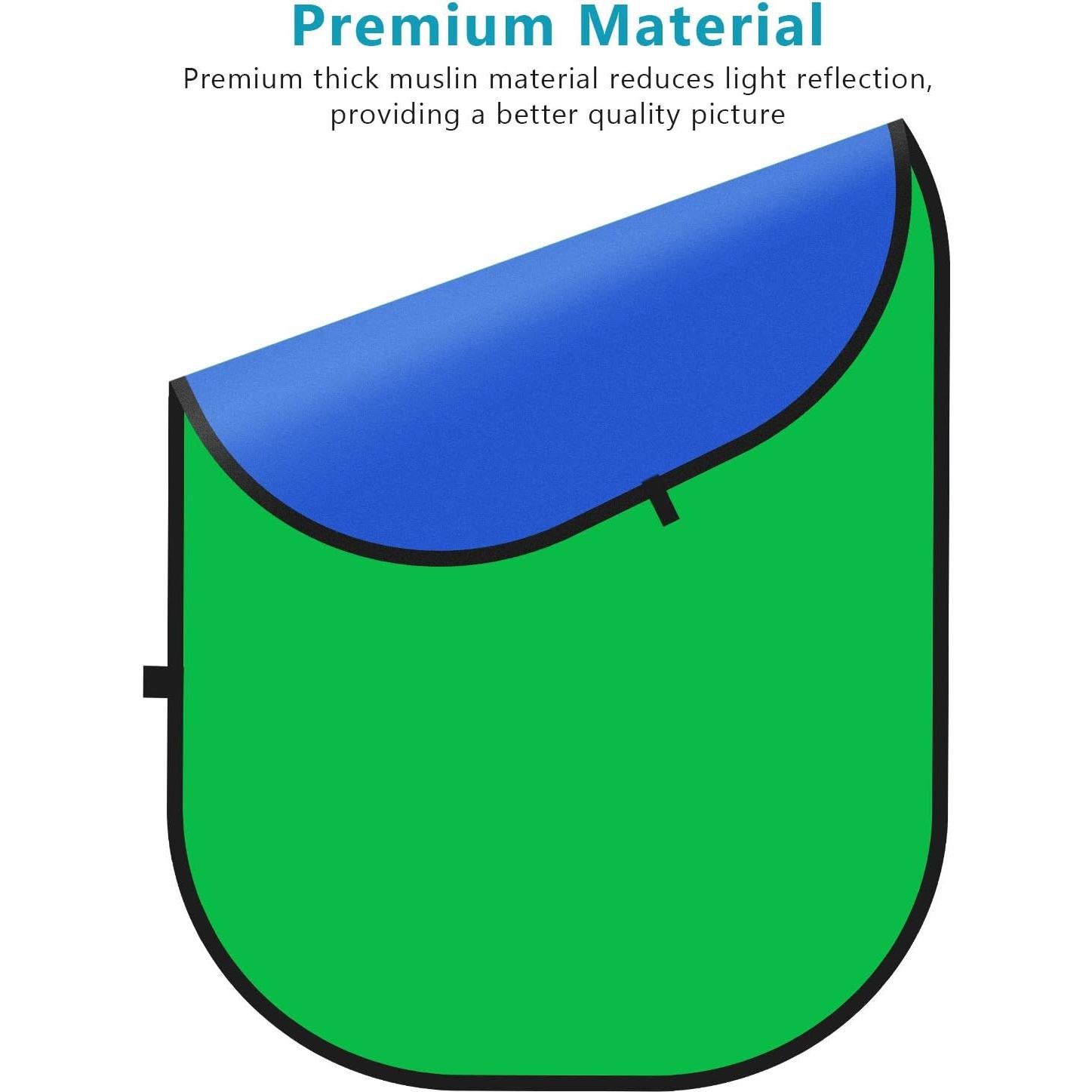 Fondo Chromakey Plegable Neewer 2-en-1 Verde Azul 150x200cm