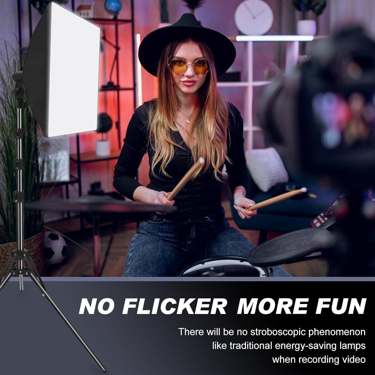 Kit de Iluminación Softbox LED 5500K LDGHO 40.64x40.64cm