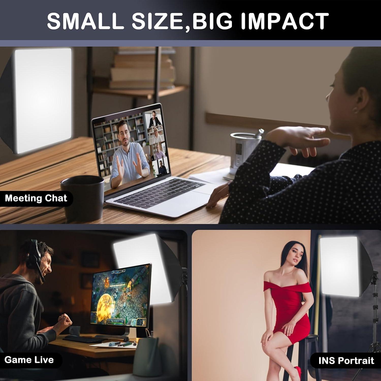 Kit de Iluminación Softbox LED 5500K LDGHO 40.64x40.64cm