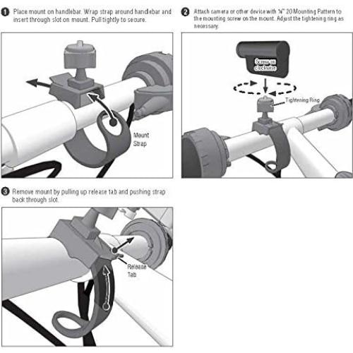 Soporte de Cámara ARKON CMP134 para Manillar - Montaje 1/4-20