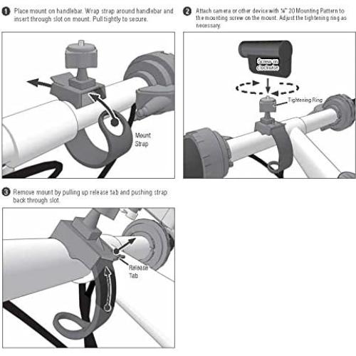 Soporte de Cámara ARKON CMP134 para Manillar - Montaje 1/4-20