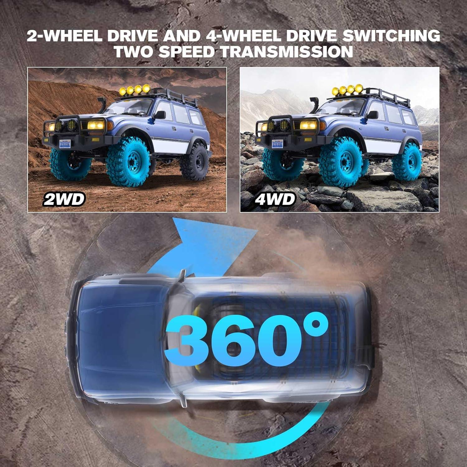 Crawler RC EAZYRC FCX10 Toyota Land Cruiser 80 4x4 Azul