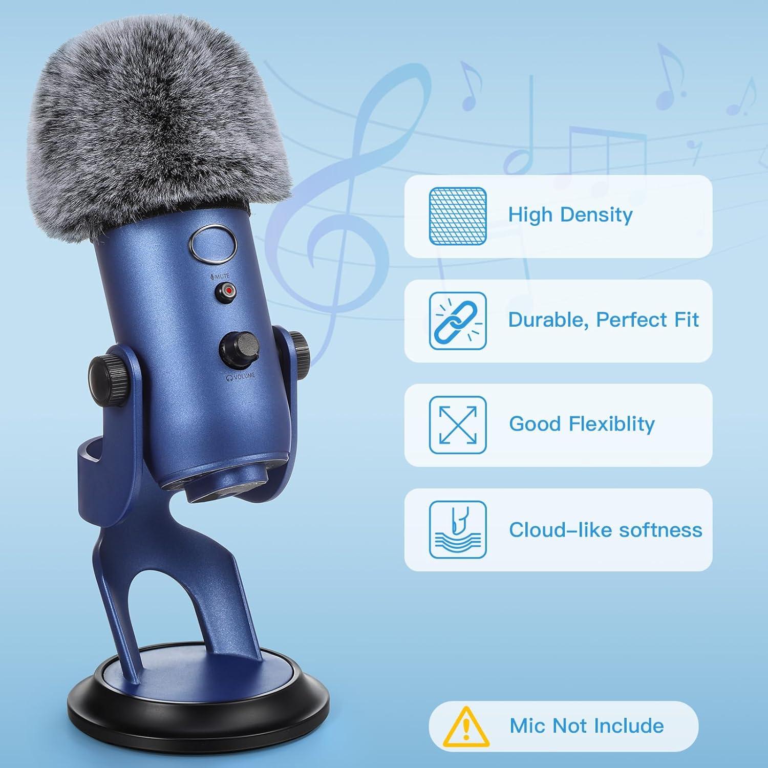 Cubierta de Piel de Oveja para Micrófono Blue Yeti - ZealSound