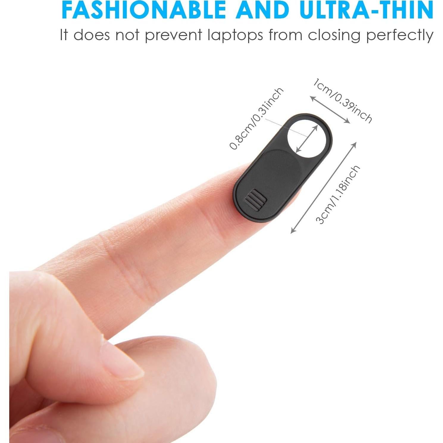 Cubierta de Cámara Deslizante HKDGYHON Negra - 3 Paquete