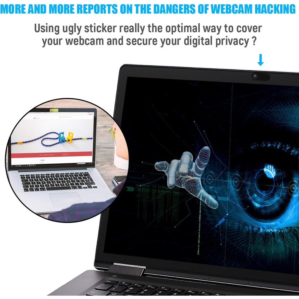 Cubierta de Cámara Deslizante HKDGYHON Negra - 3 Paquete