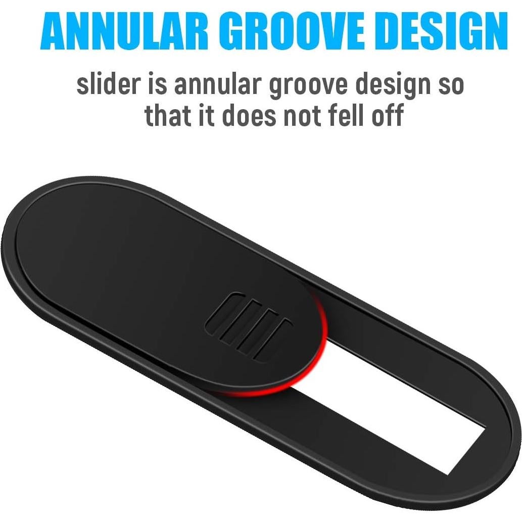 Cubierta de Cámara Deslizante HKDGYHON Negra - 3 Paquete