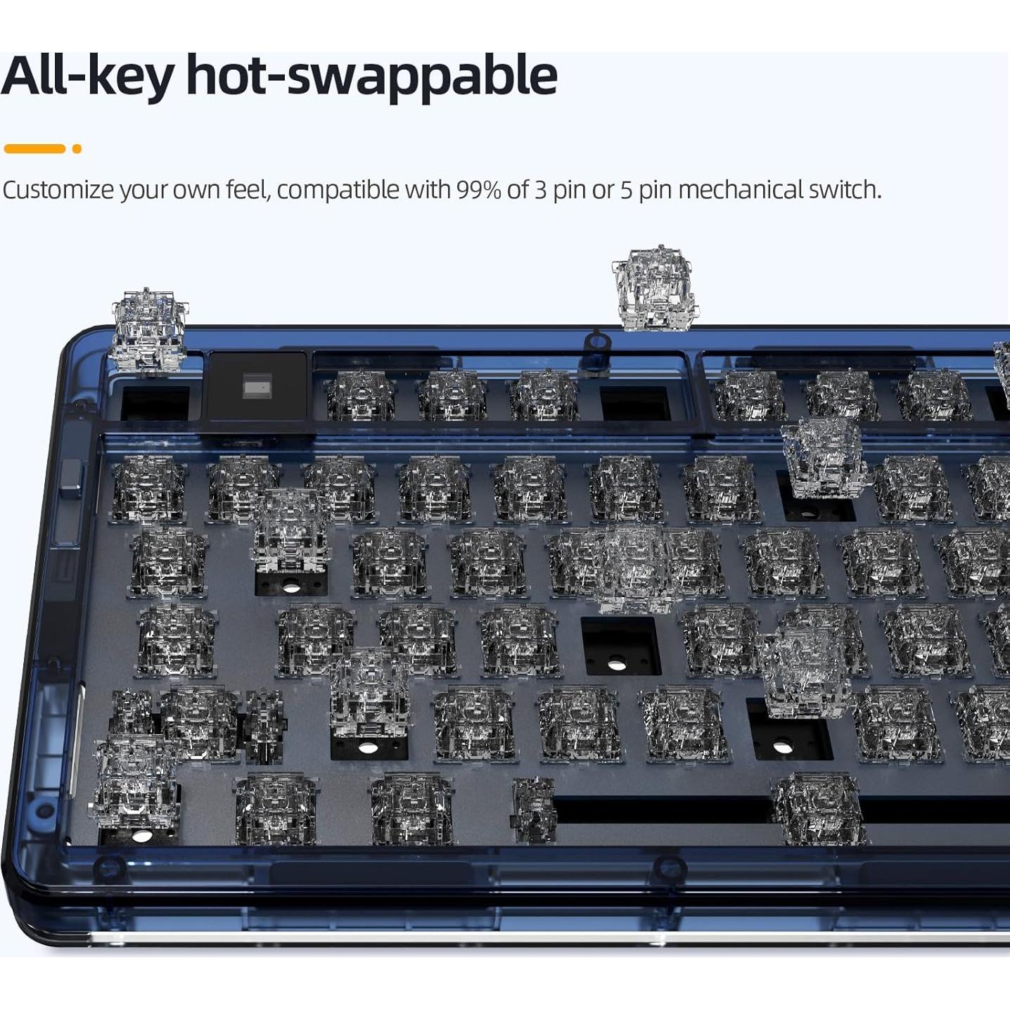 Teclado Mecánico IROK OP75 Hot Swappable 75% RGB Inalámbrico