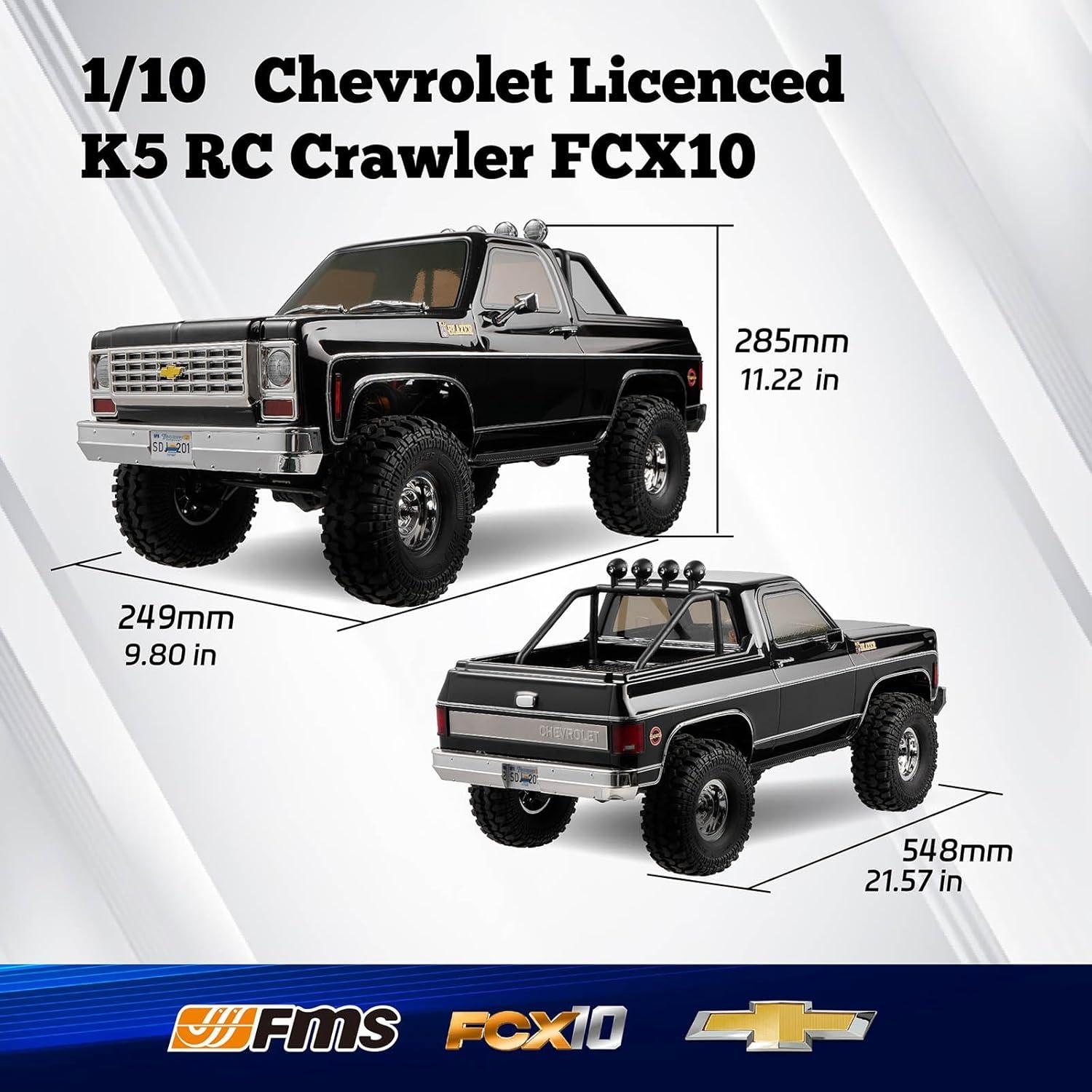 Camioneta RC FMS FCX10 Chevy K5 Blazer 1/10 Offroad 5.58kg