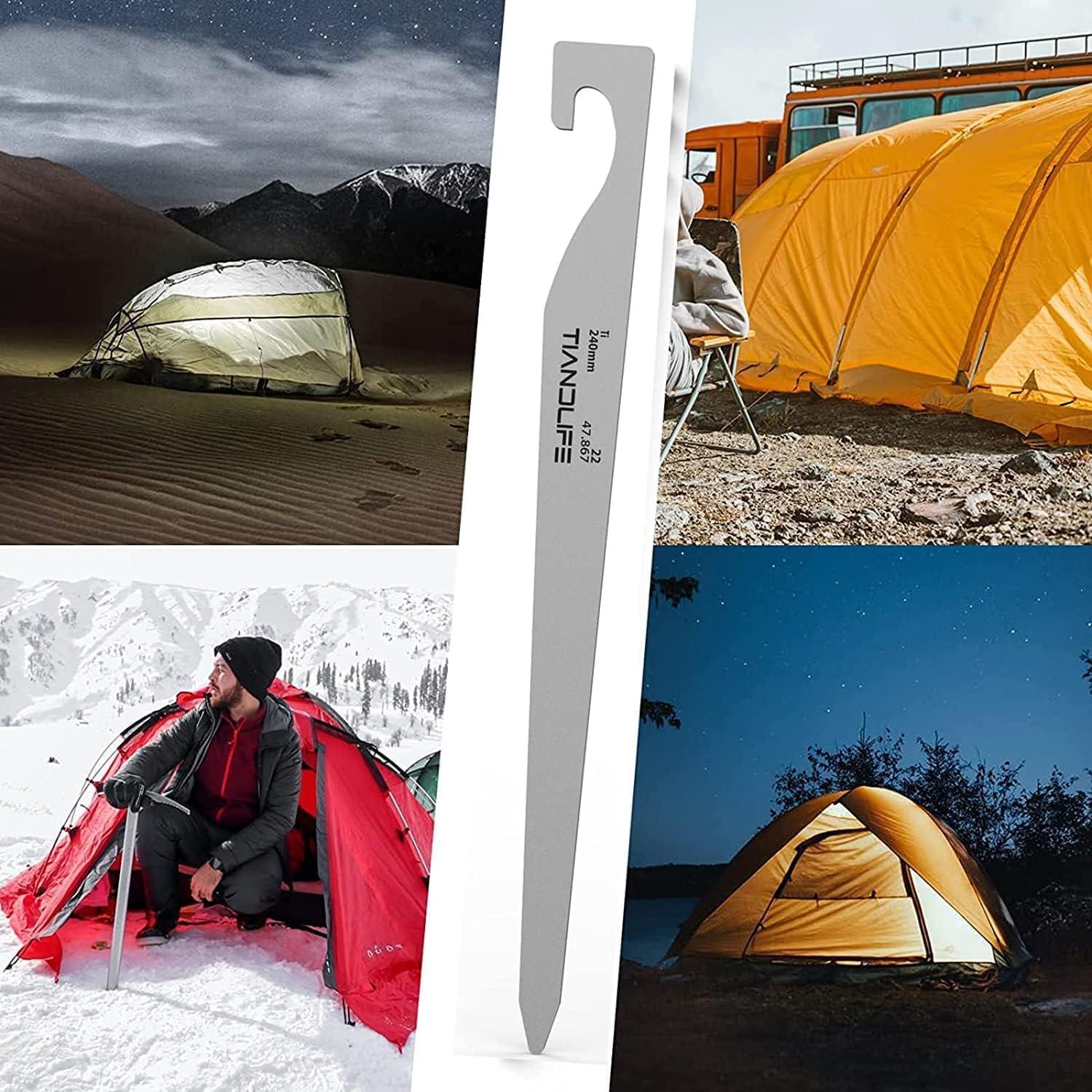 Estacas de Camping de Titanio TIANDLIFE 20cm Alta Resistencia