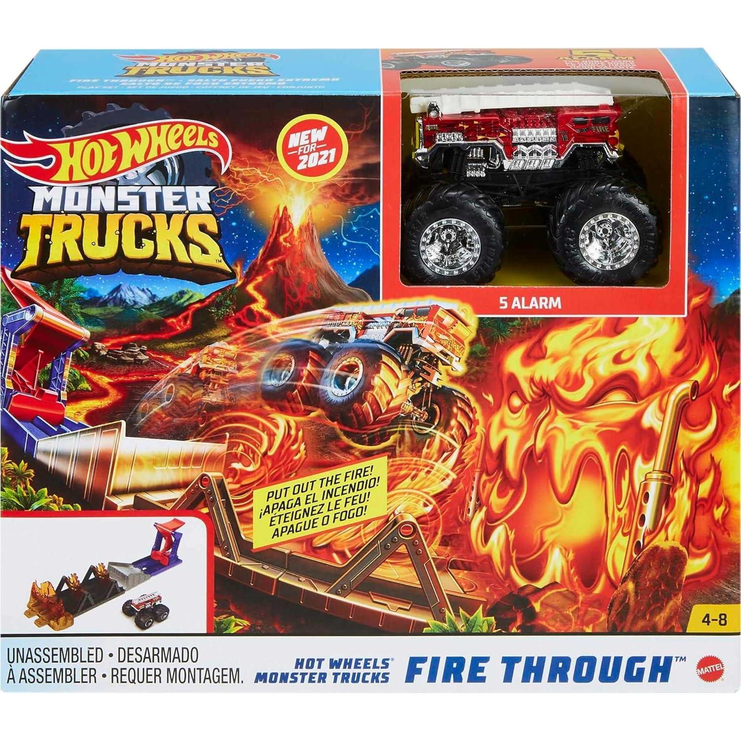 Juego Hot Wheels Monster Trucks 5 Alarm Desafío Fuego