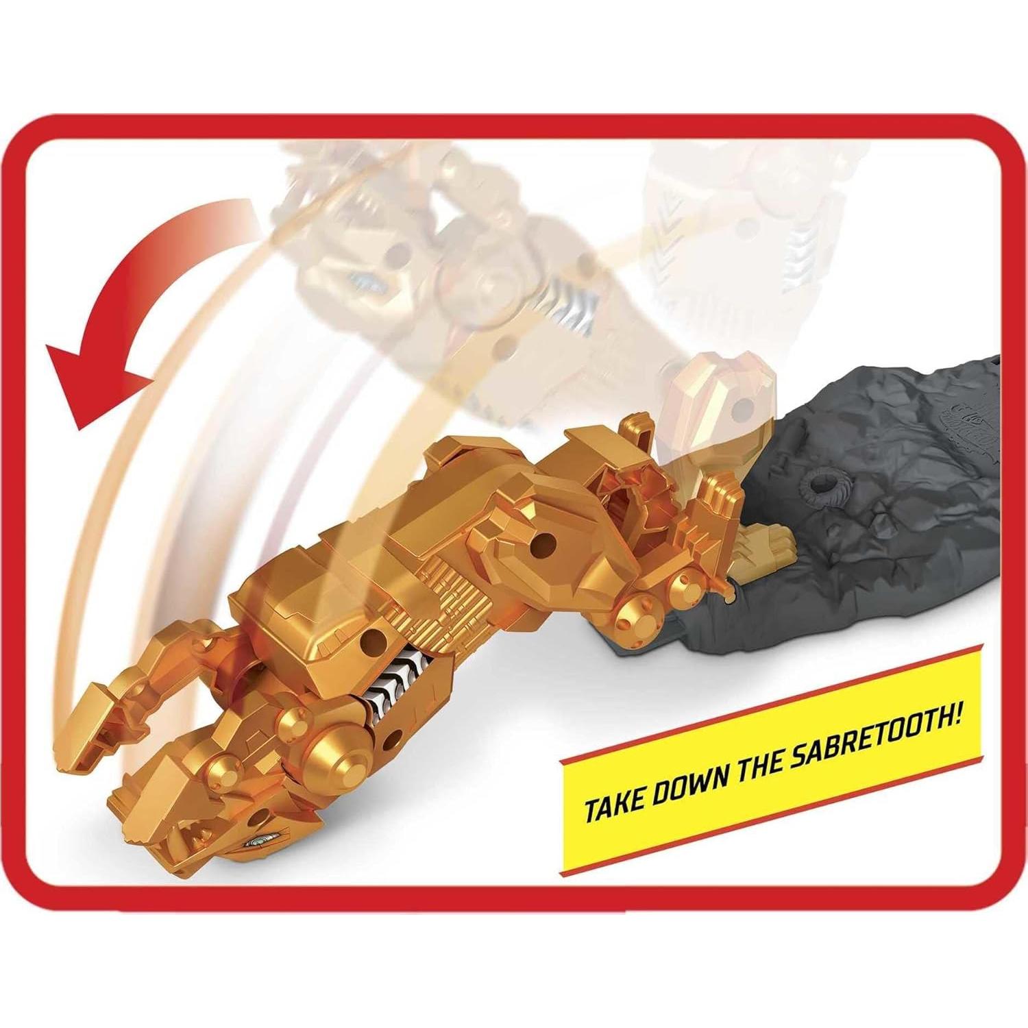 Set de Juego Hot Wheels Mega Wrex vs Tigre Prehistórico