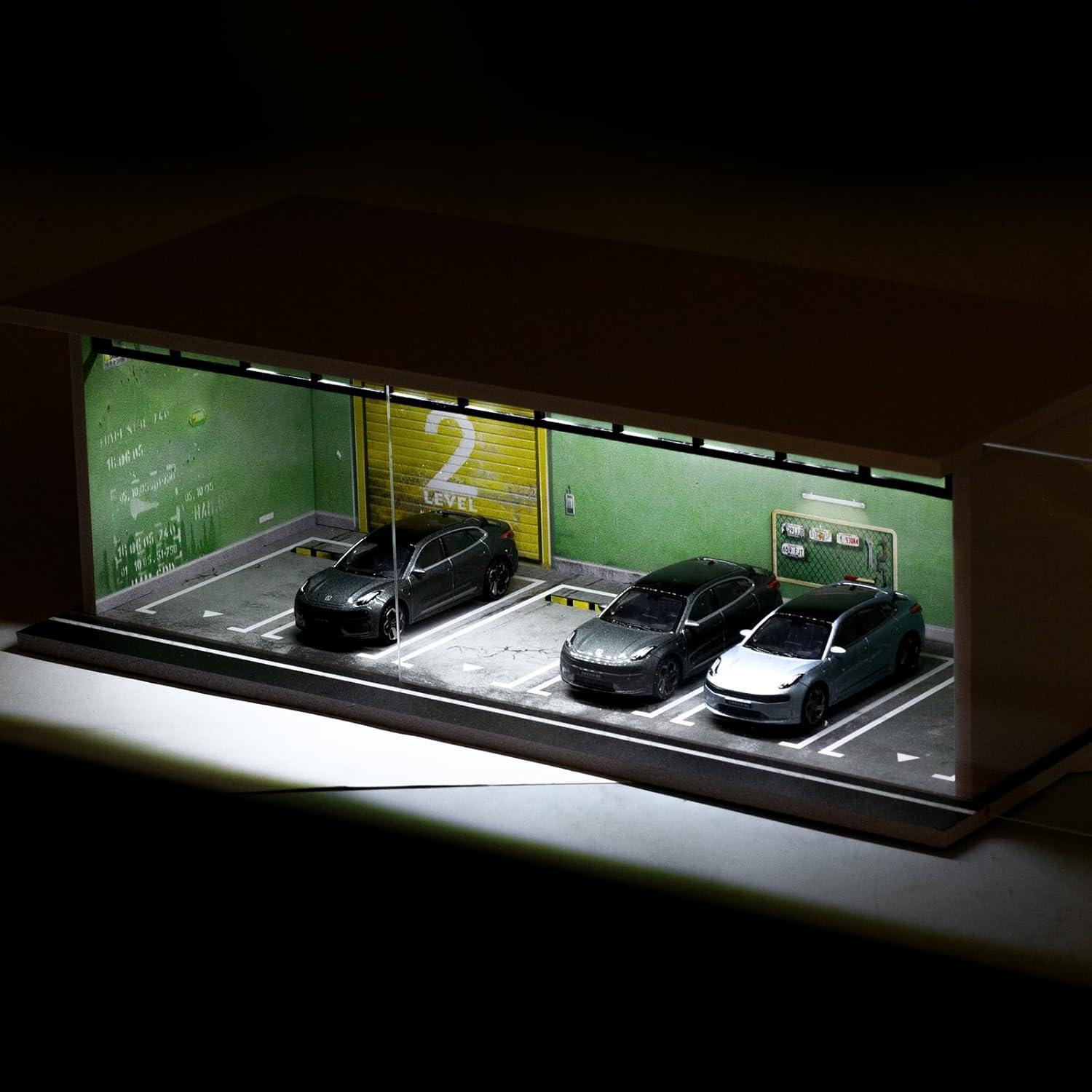 Caja de exhibición Gtcwmx para autos 1:64 con LED