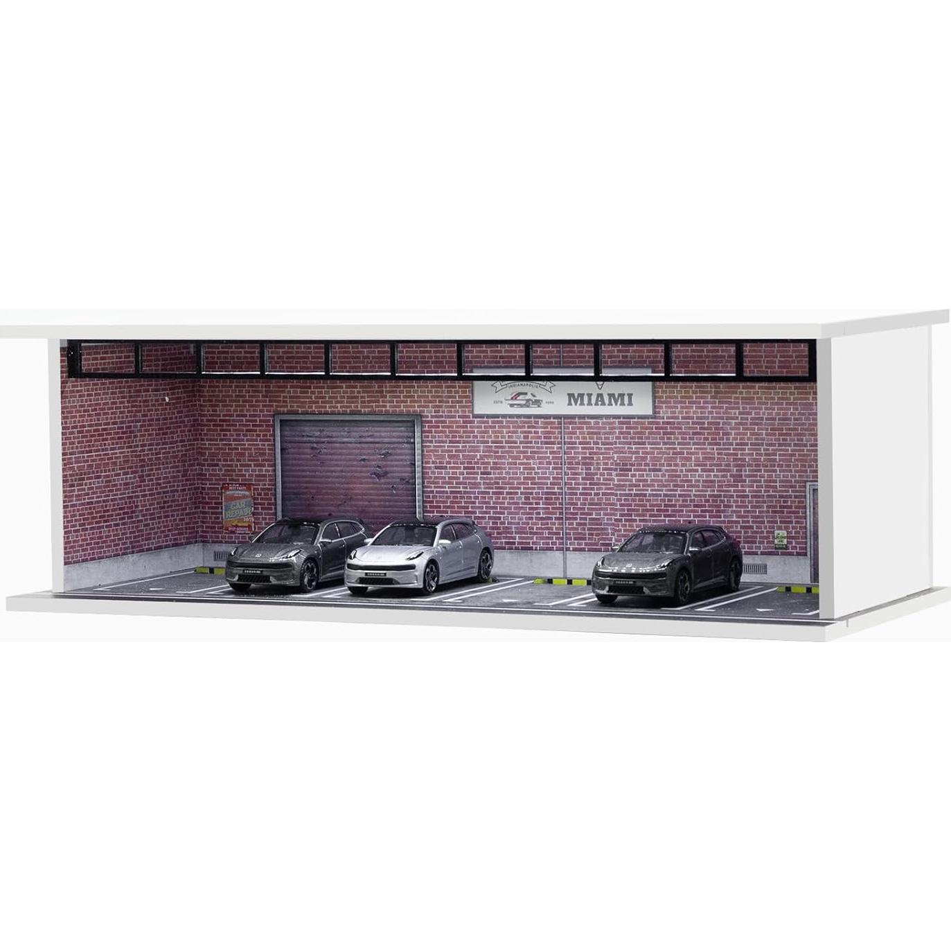 Caja de exhibición Gtcwmx para coches 1:64 con LED