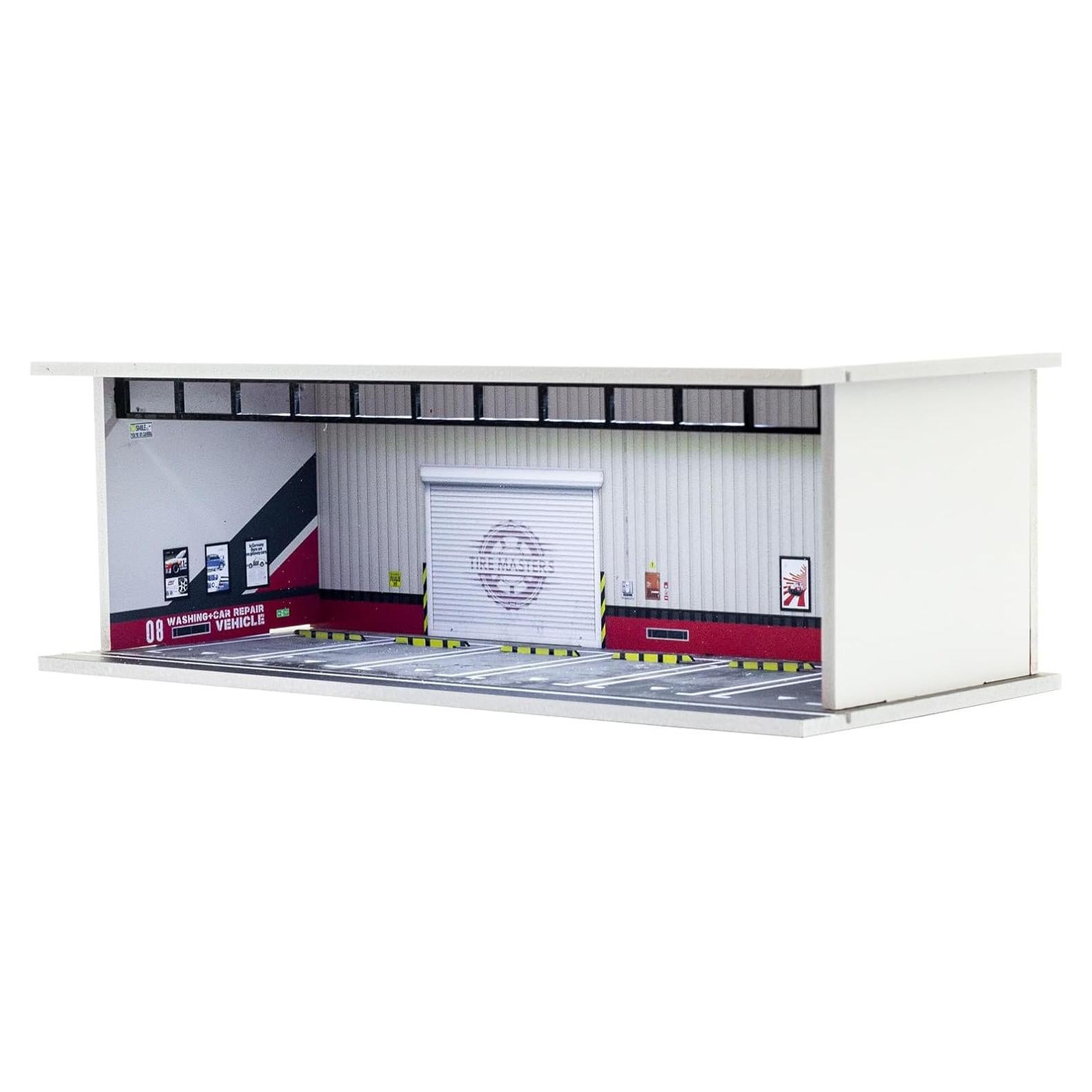 Caja de exhibición para coches 1:64 Gtcwmx con LED Rojo