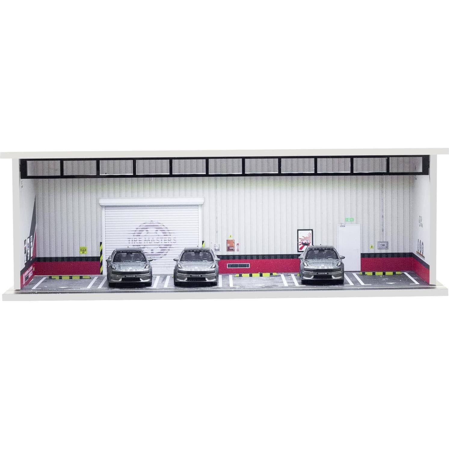 Caja de exhibición para coches 1:64 Gtcwmx con LED Rojo