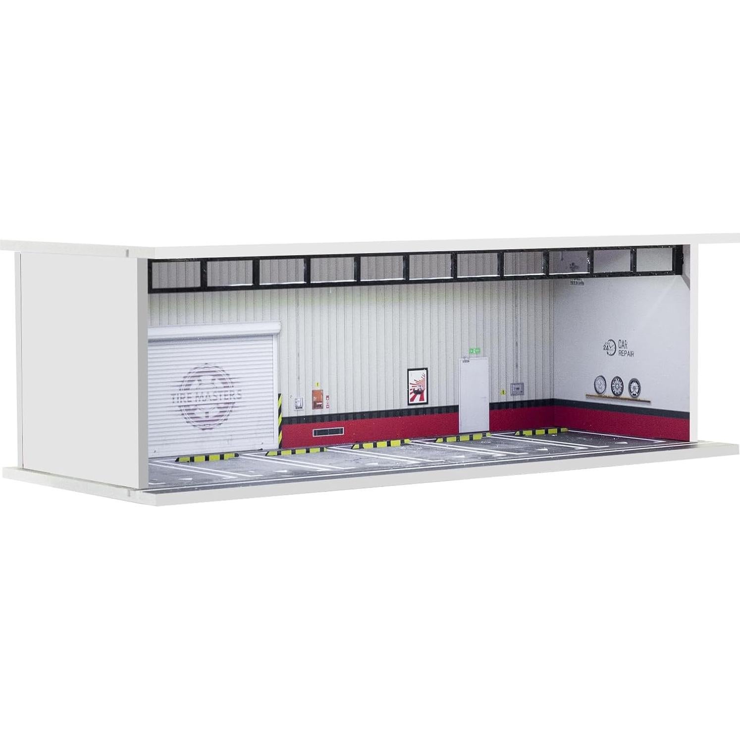 Caja de exhibición para coches 1:64 Gtcwmx con LED Rojo