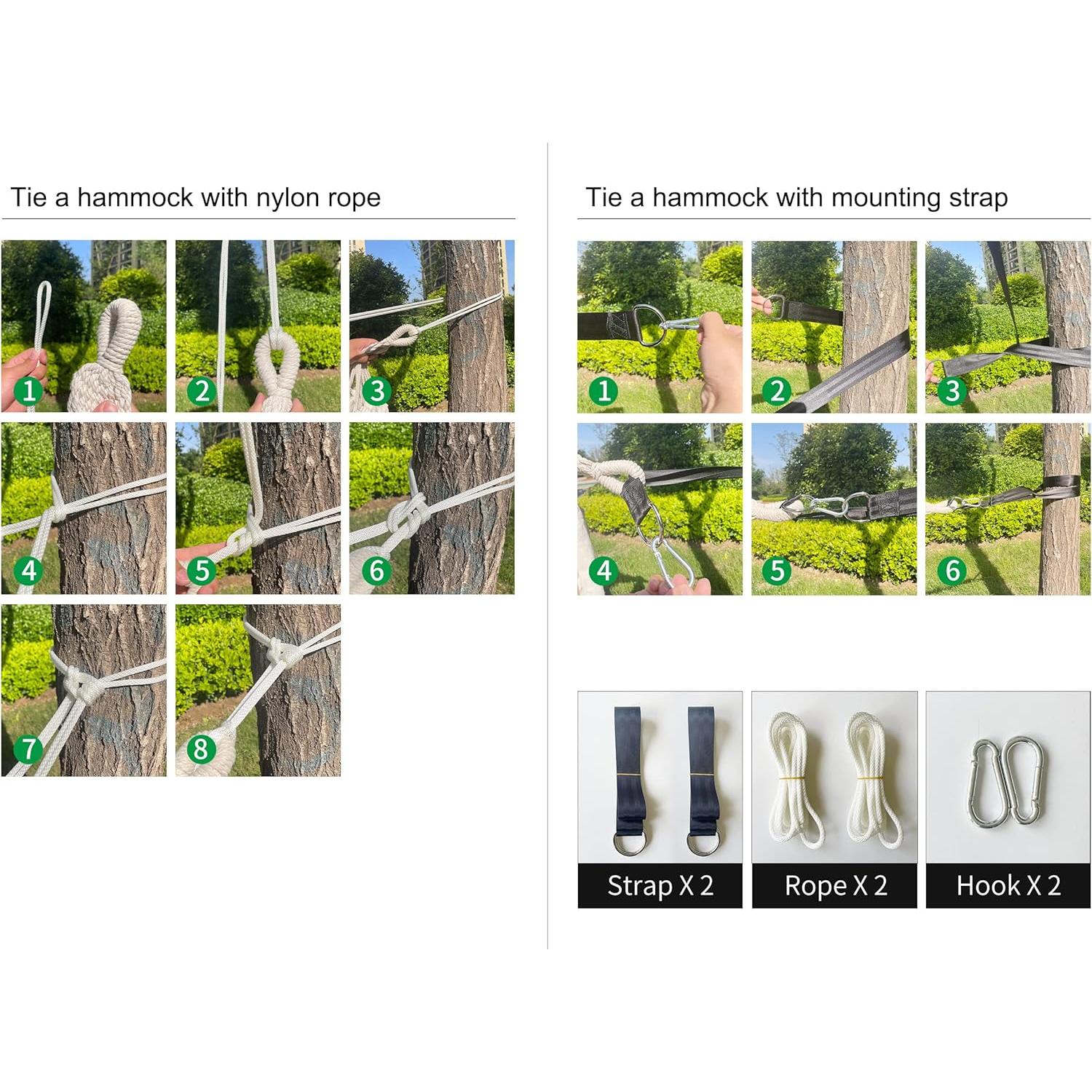 Hamaca Doble Bellzacasa Beige 250 kg con Borlas y Correas