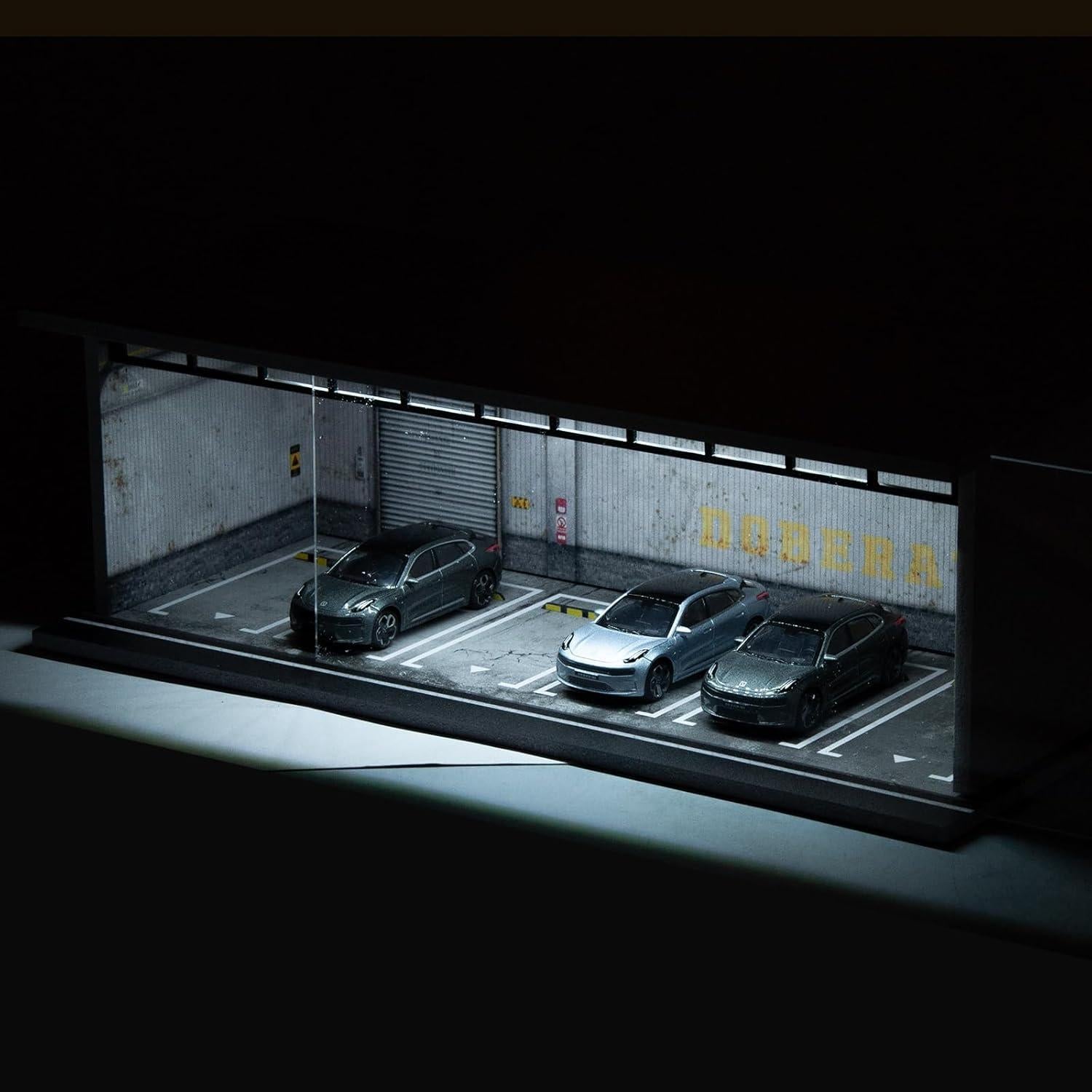 Caja de exhibición Gtcwmx para autos 1:64 con LED