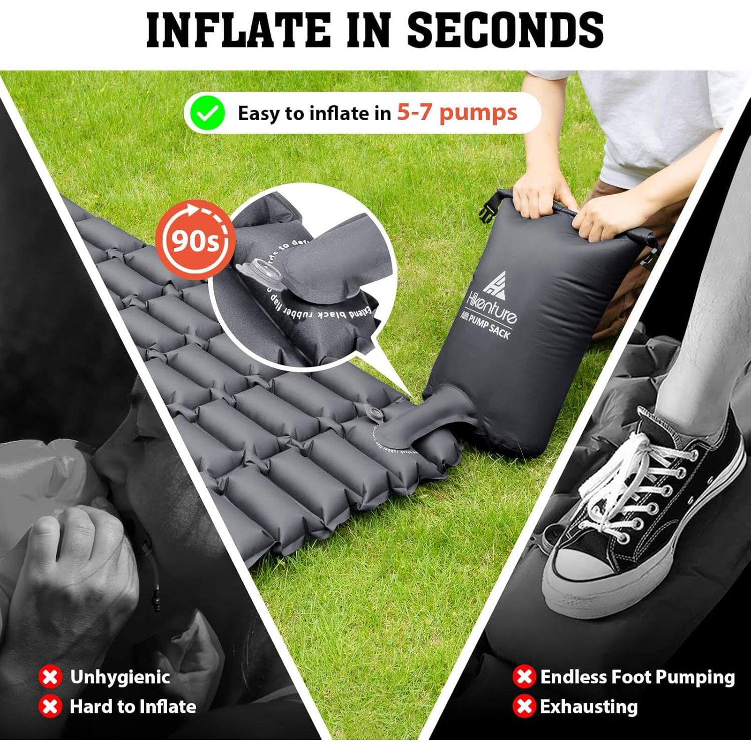 Colchón Inflable Doble Hikenture 183x127 cm 7 cm Grosor