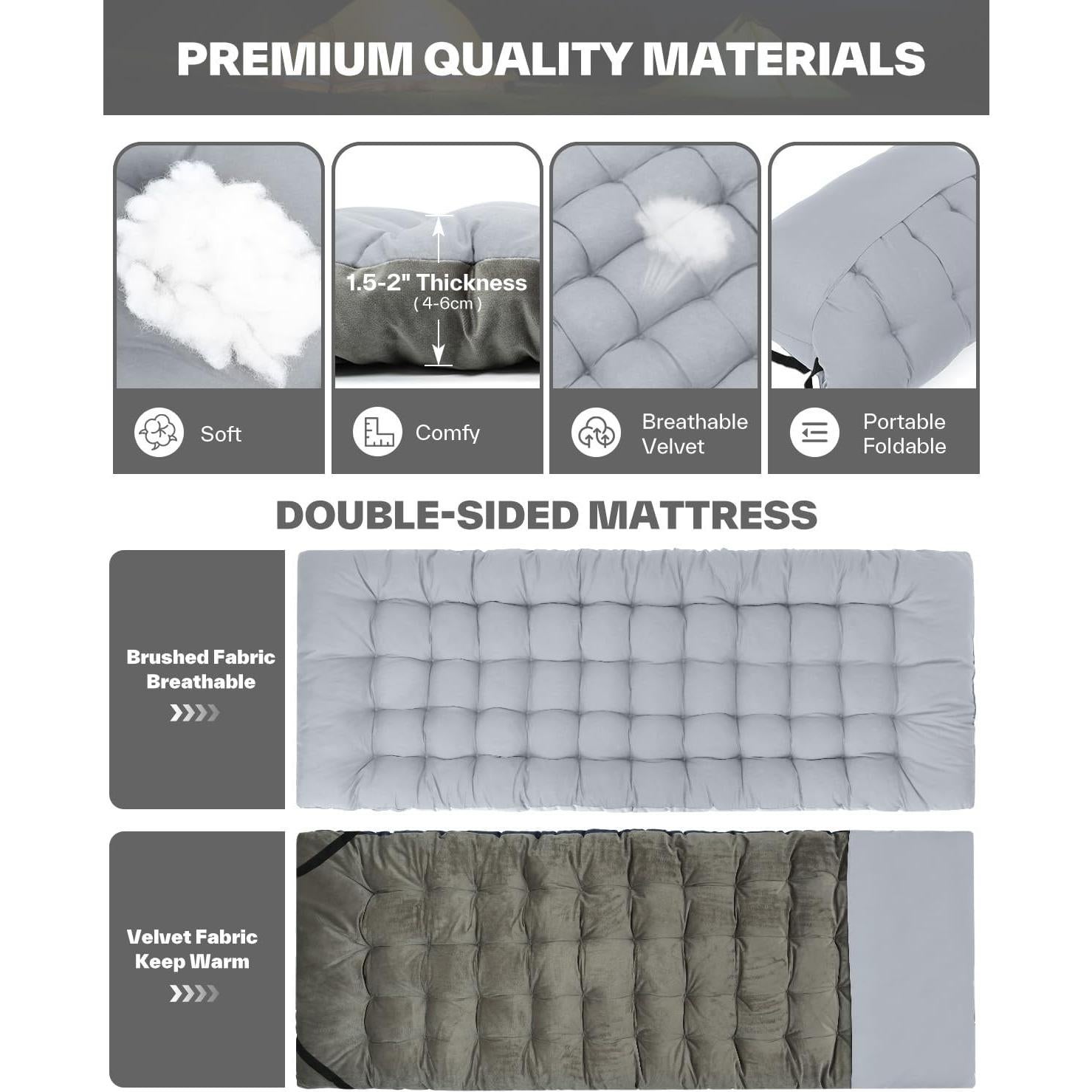 Colchón de Camping Sportneer 190.5x71.1 cm 2 cm Grosor Azul