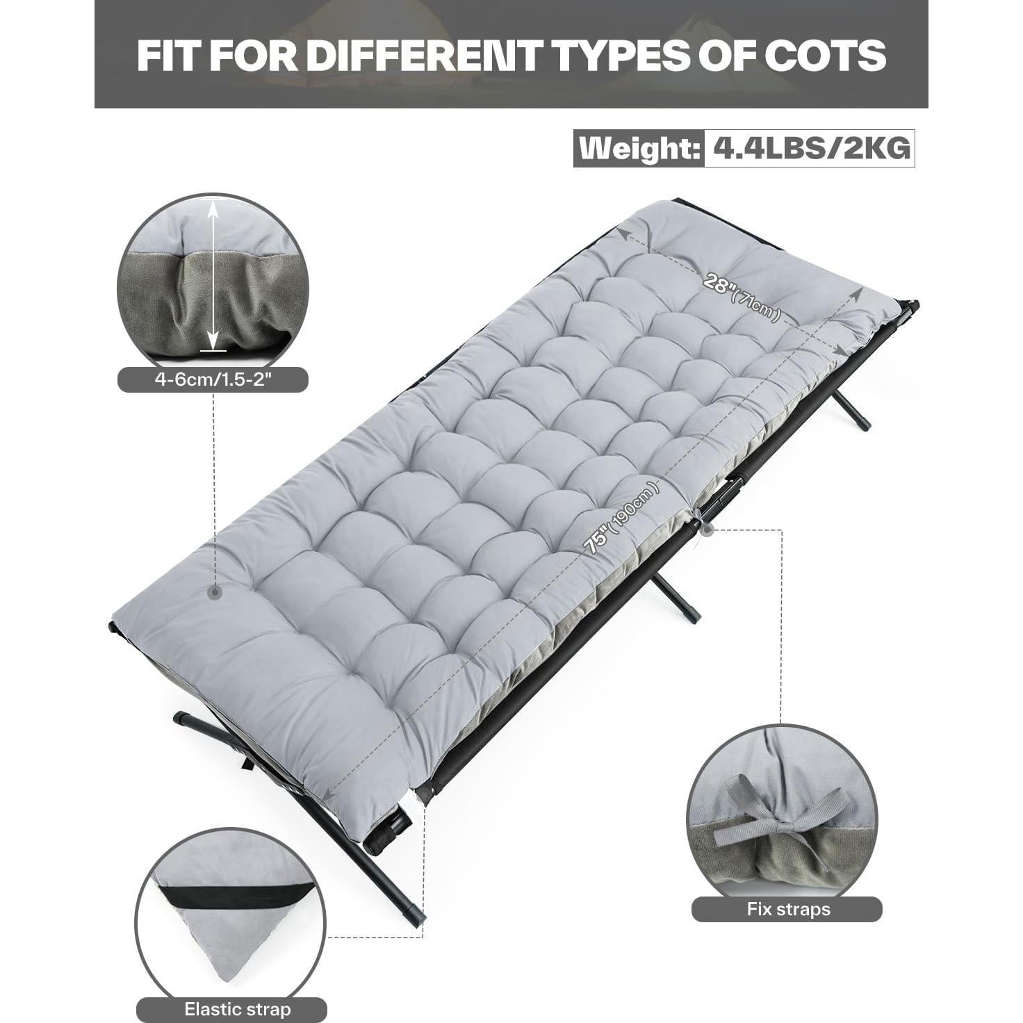 Colchón de Camping Sportneer 190.5x71.1 cm 2 cm Grosor Azul