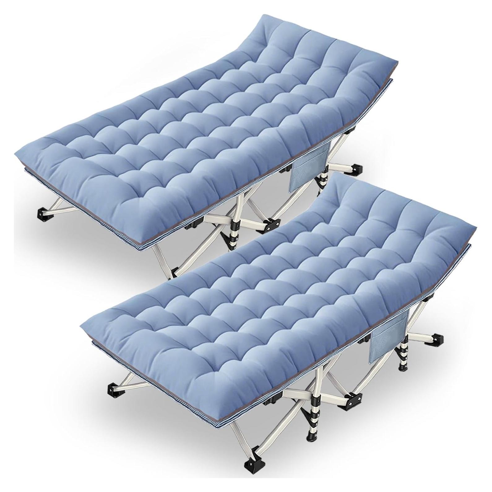 Cama de Camping Plegable Faysore XXL con Colchón 200x81 cm