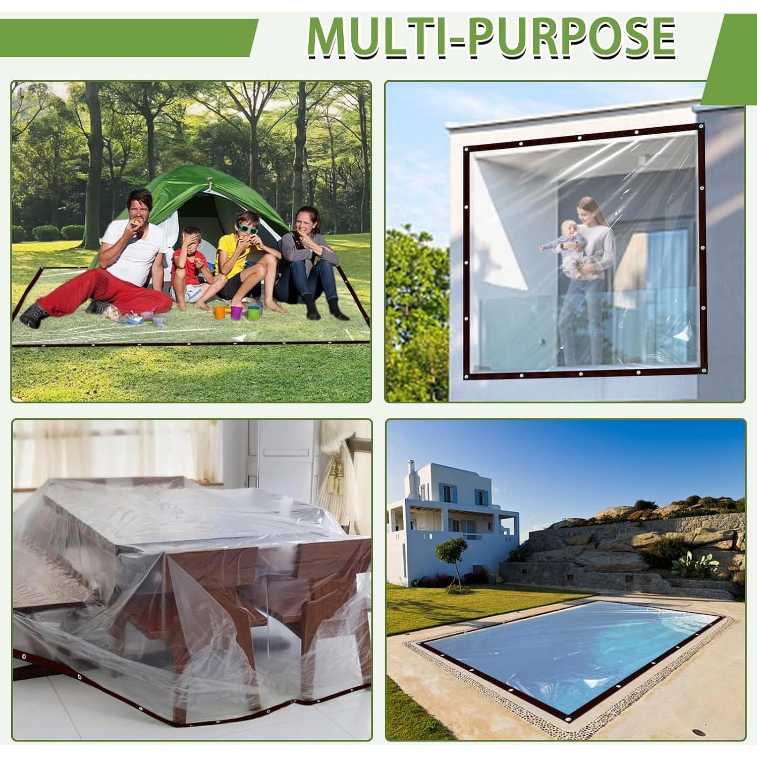 Lona Transparente Impermeable Cenhadam 1.22x1.83m Multiusos