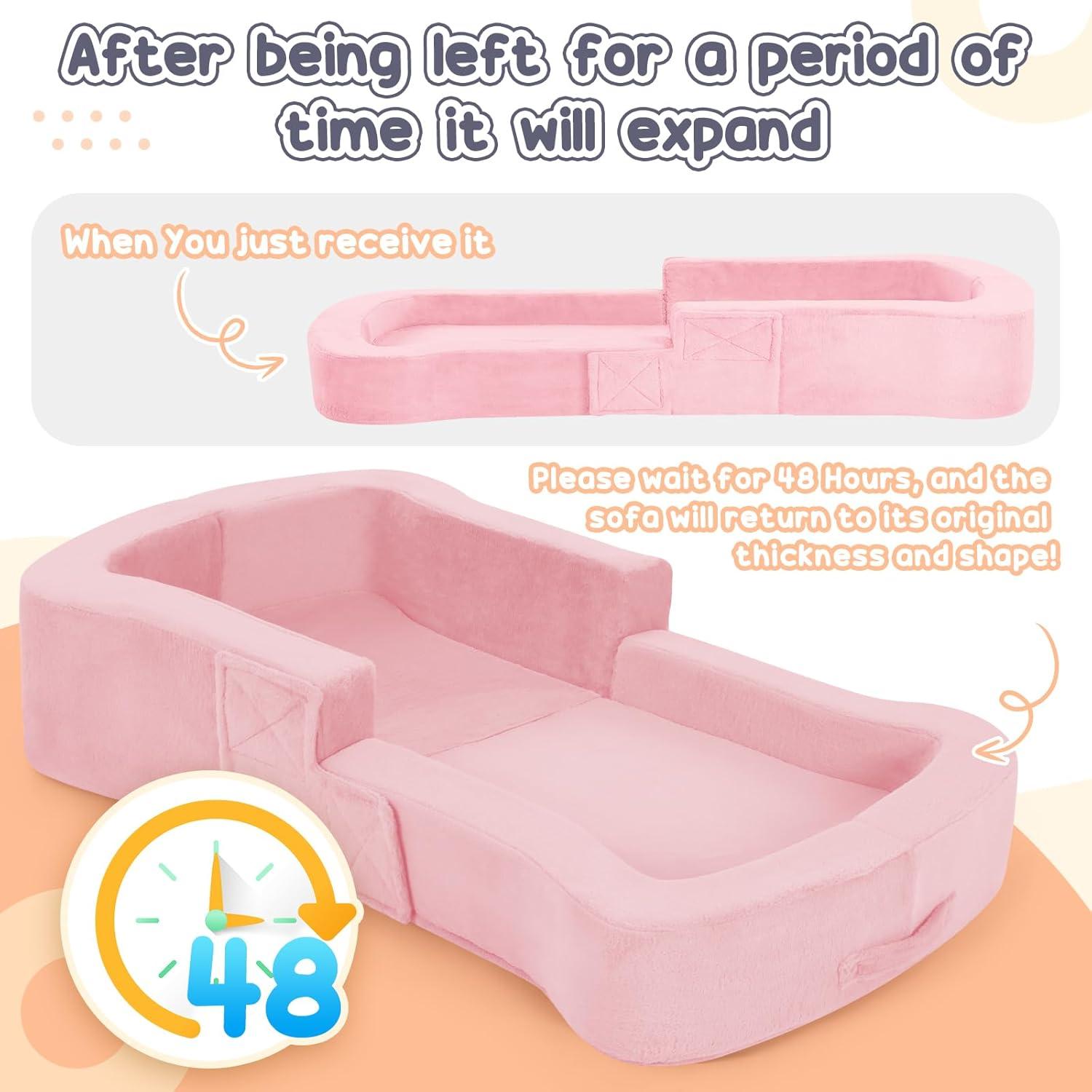 Cama de Viaje Plegable Whiffee Rosa para Niños Pequeños 118x60cm