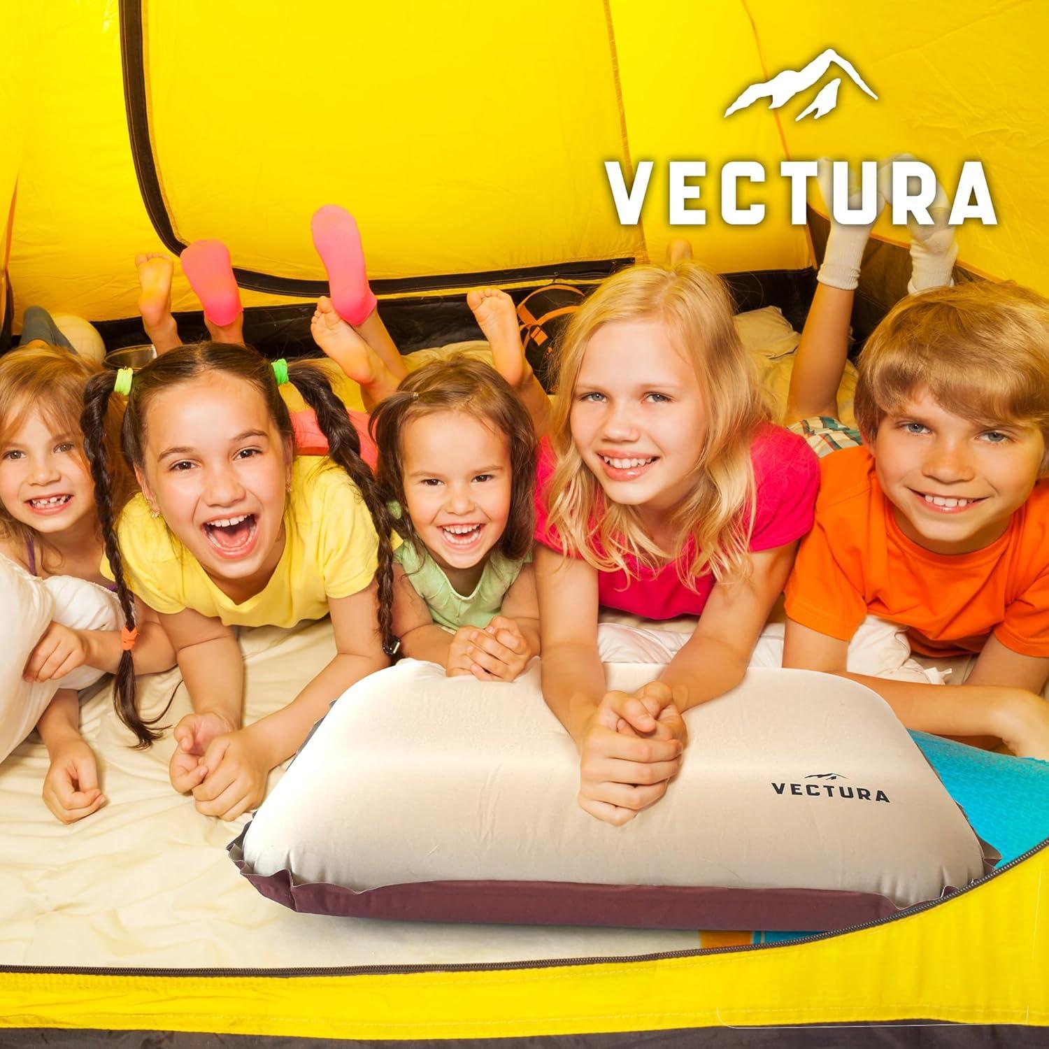 Almohada de Camping Autoinflable Vectura Beige 46x30 cm